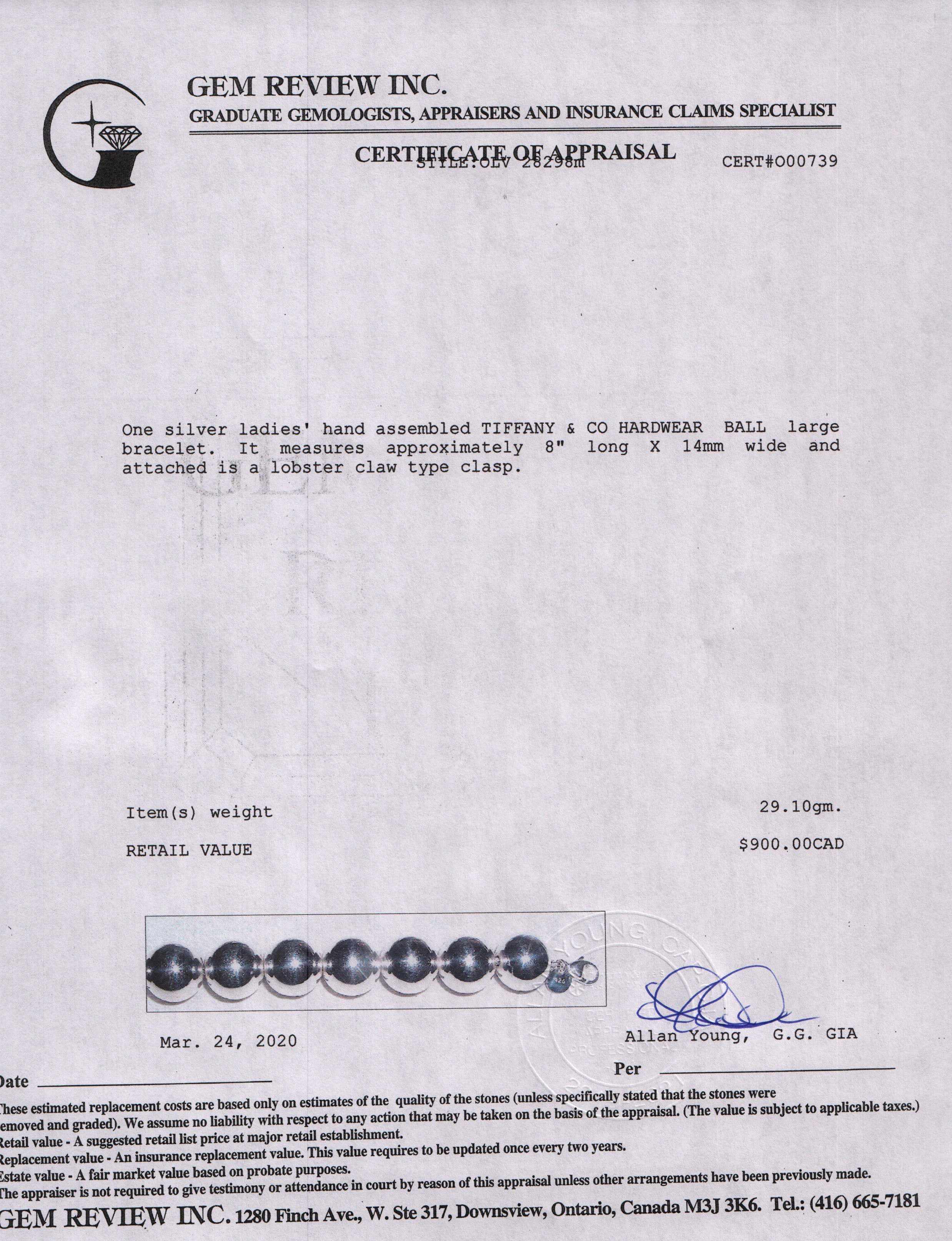 Tiffany & Co. Extra Large 14 mm HardWear Ball Bracelet