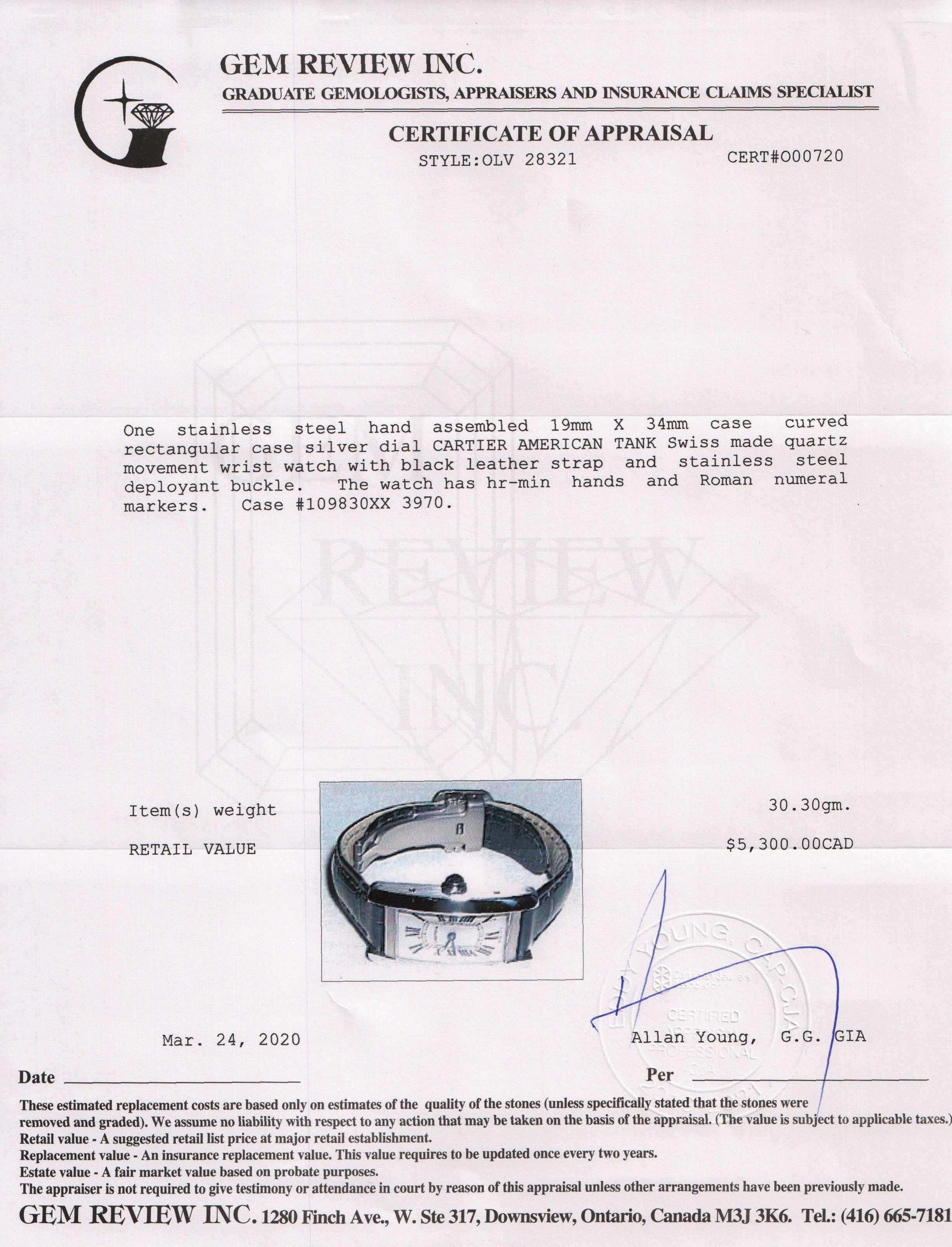 Cartier Tank Americaine Watch