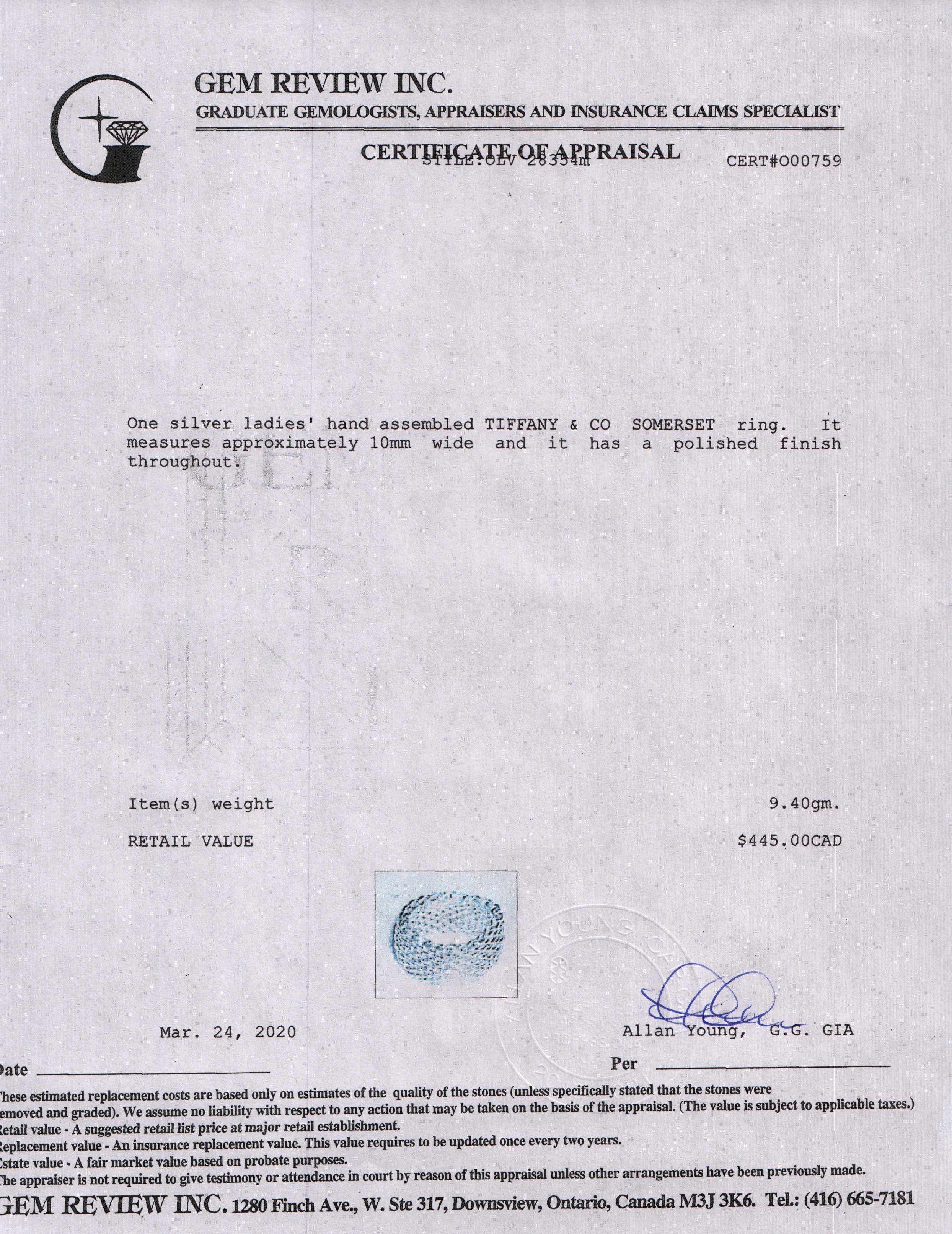 Tiffany & Co. Somerset Ring