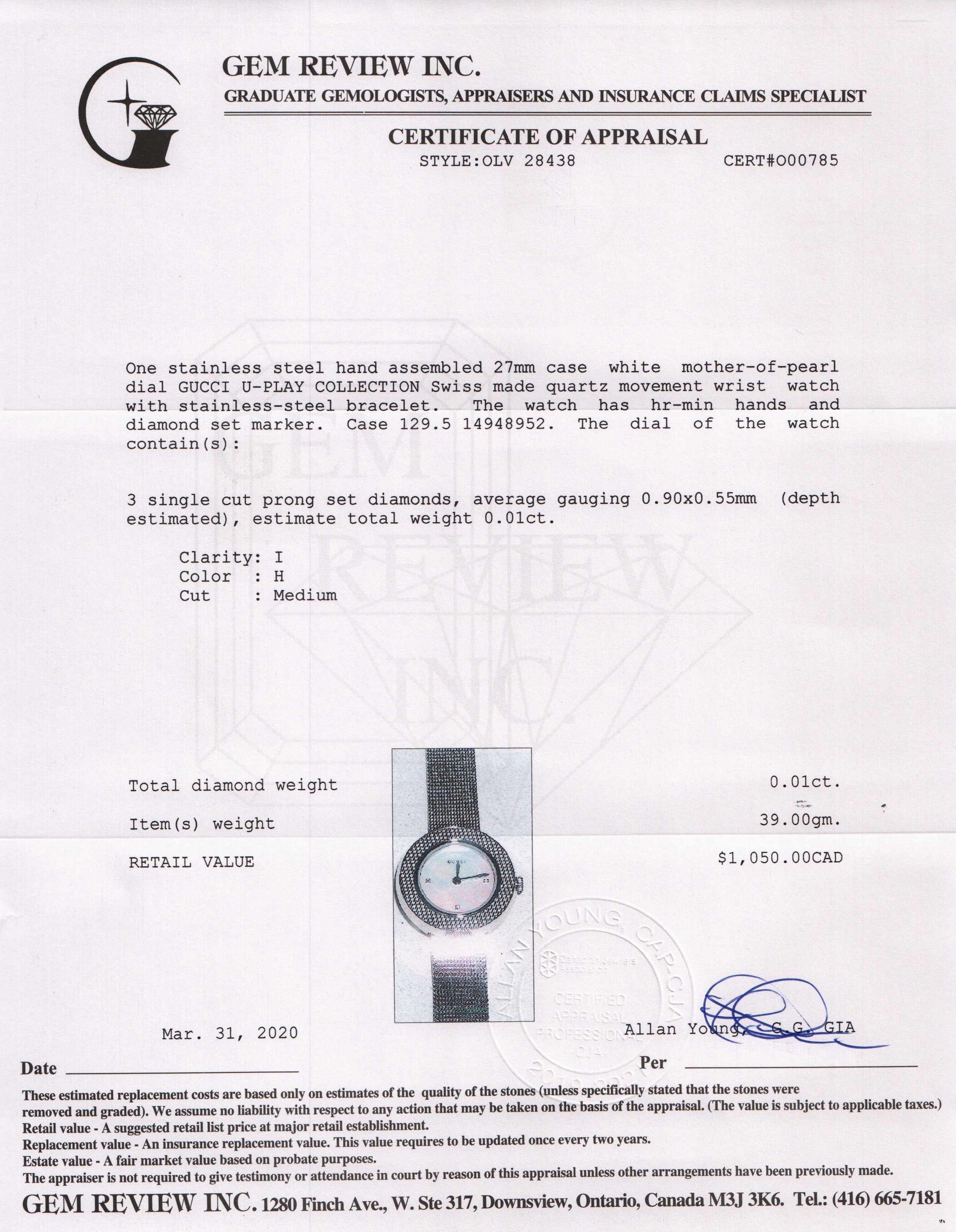 Gucci U-Play Watch