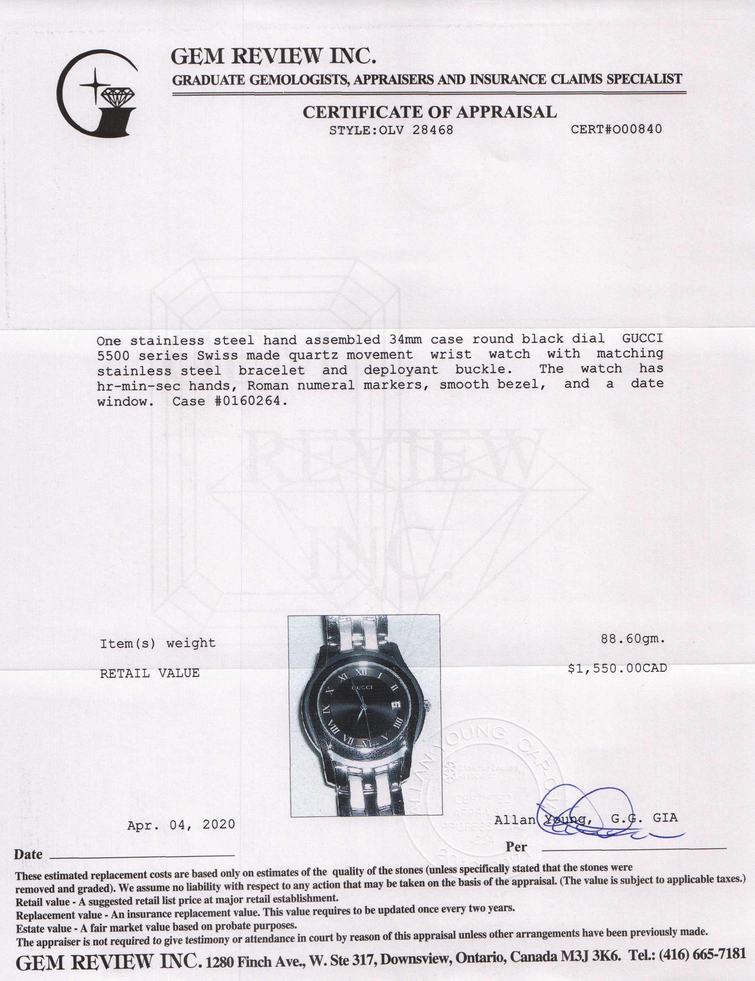 Gucci 5500 Series Watch