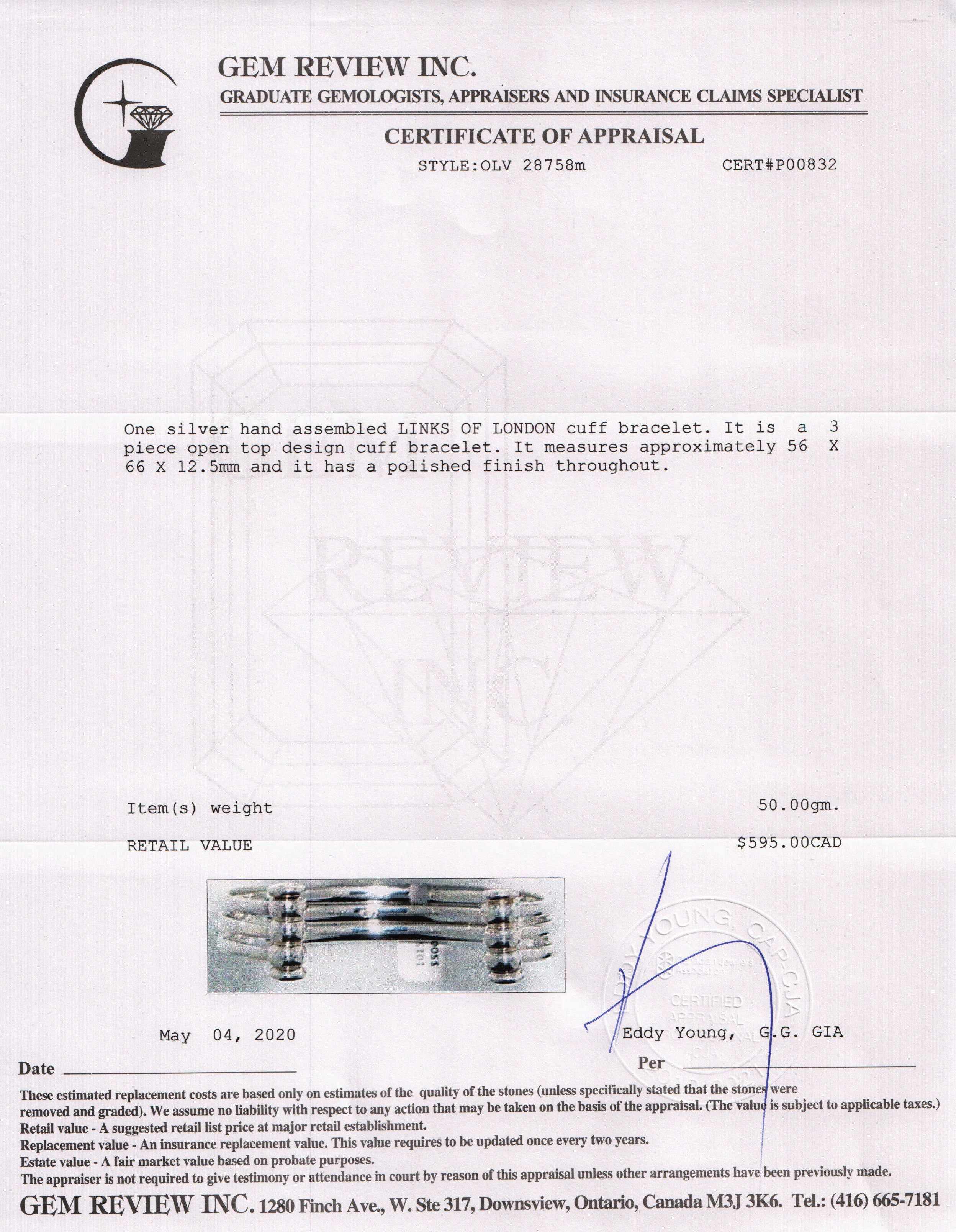 Links of London Slinky Three-Row Cuff Bracelet