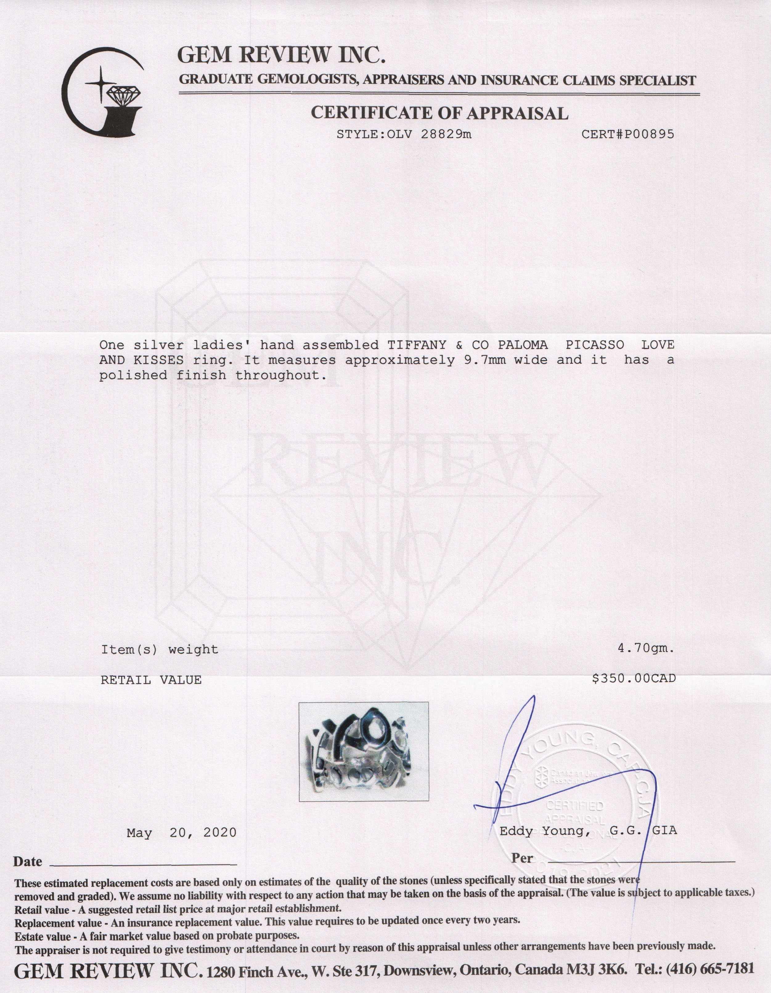 Tiffany & Co. Paloma Picasso Love and Kisses Ring