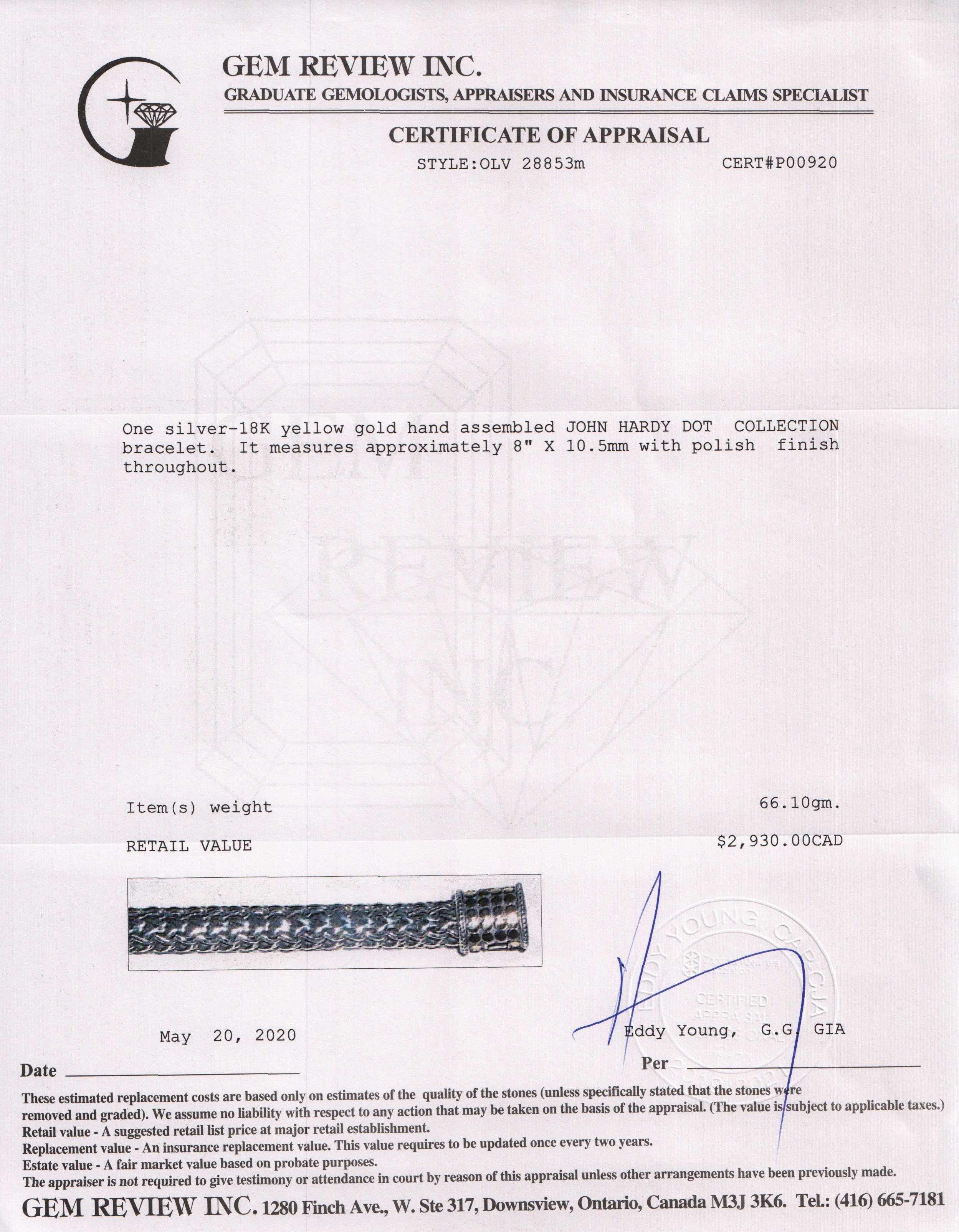 John Hardy Two-Tone Dot Classic Chain Bracelet