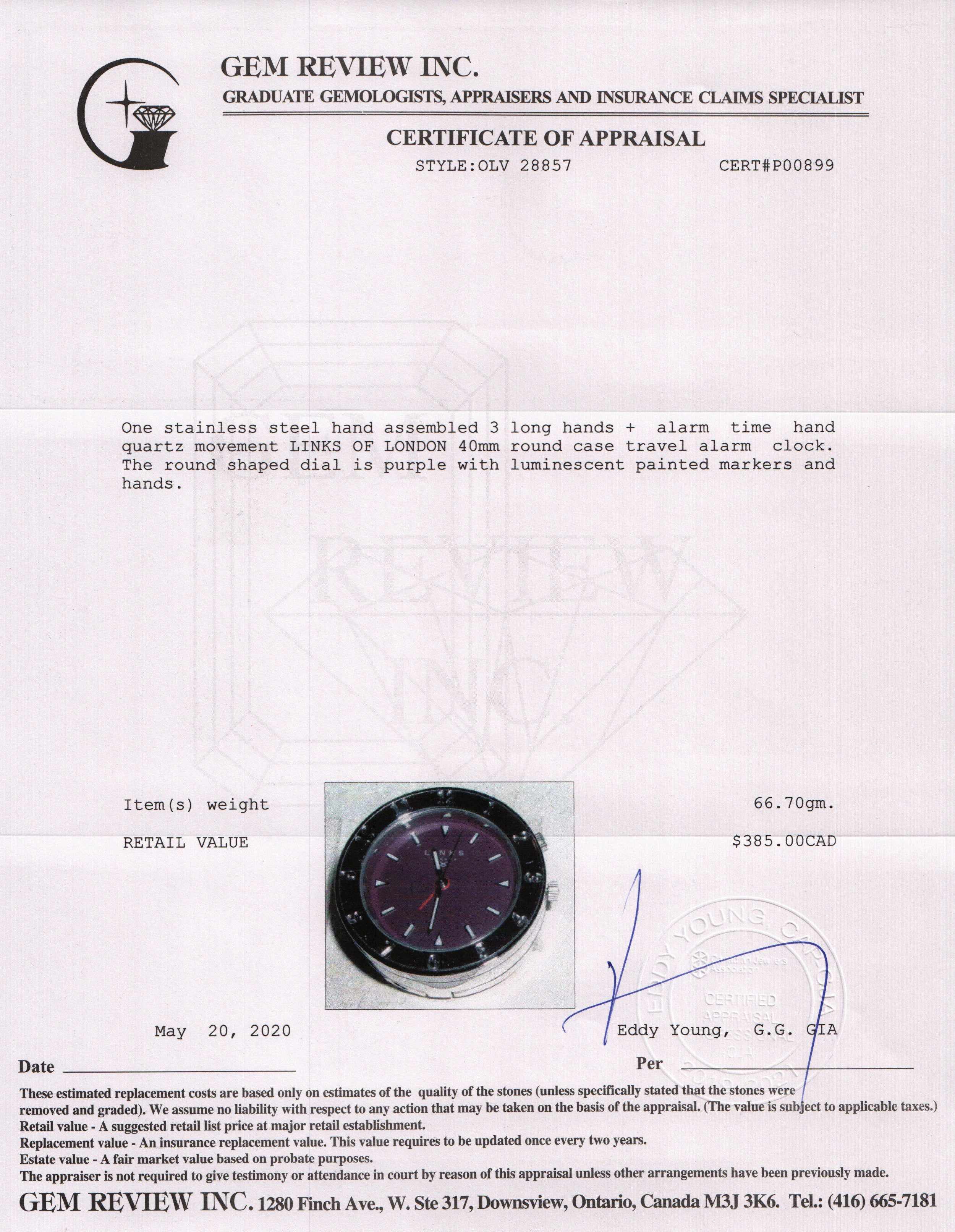 Links of London Travel Alarm Clock