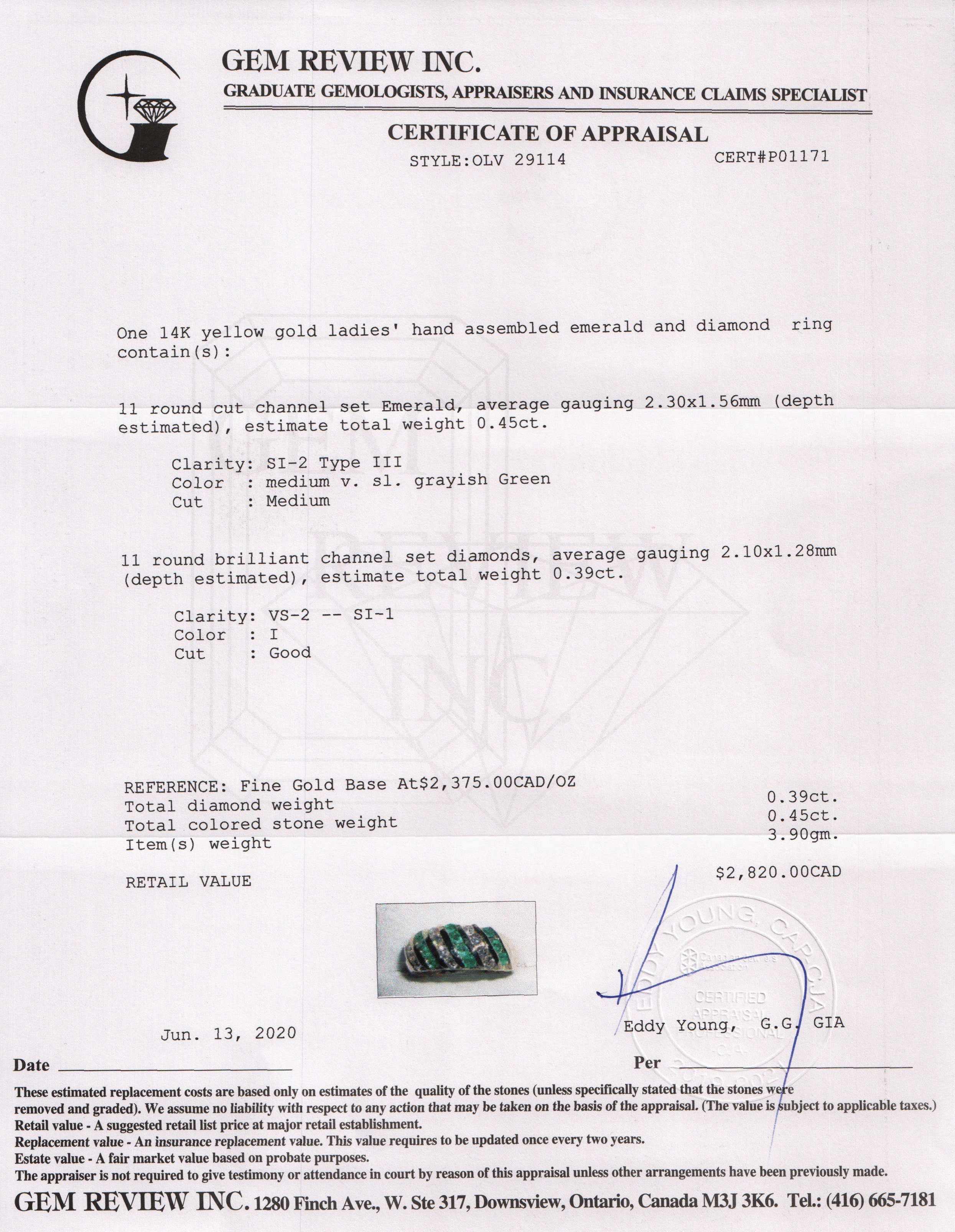 Emerald and Diamond Ring