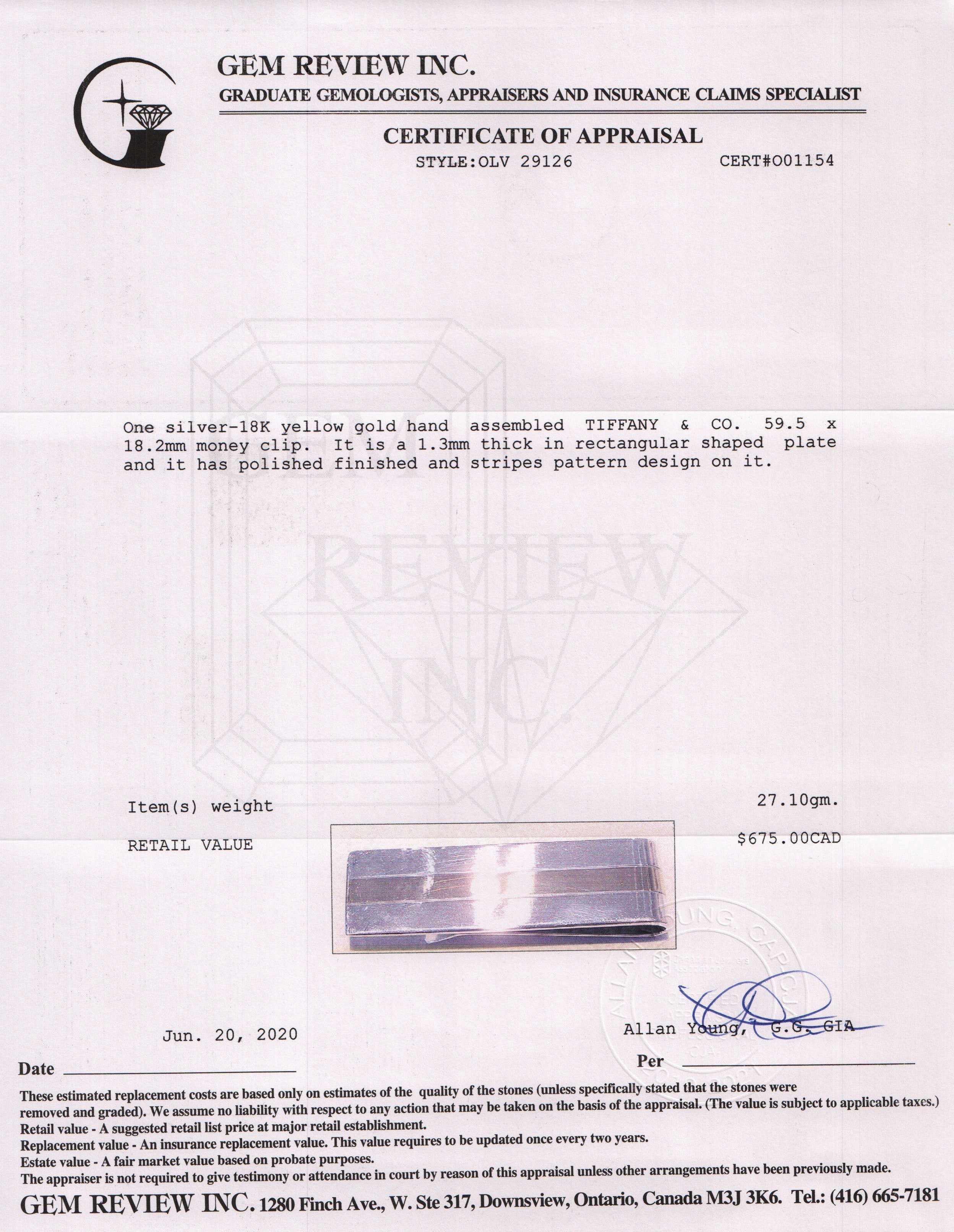 Tiffany & Co. Two-Tone Classic Money Clip