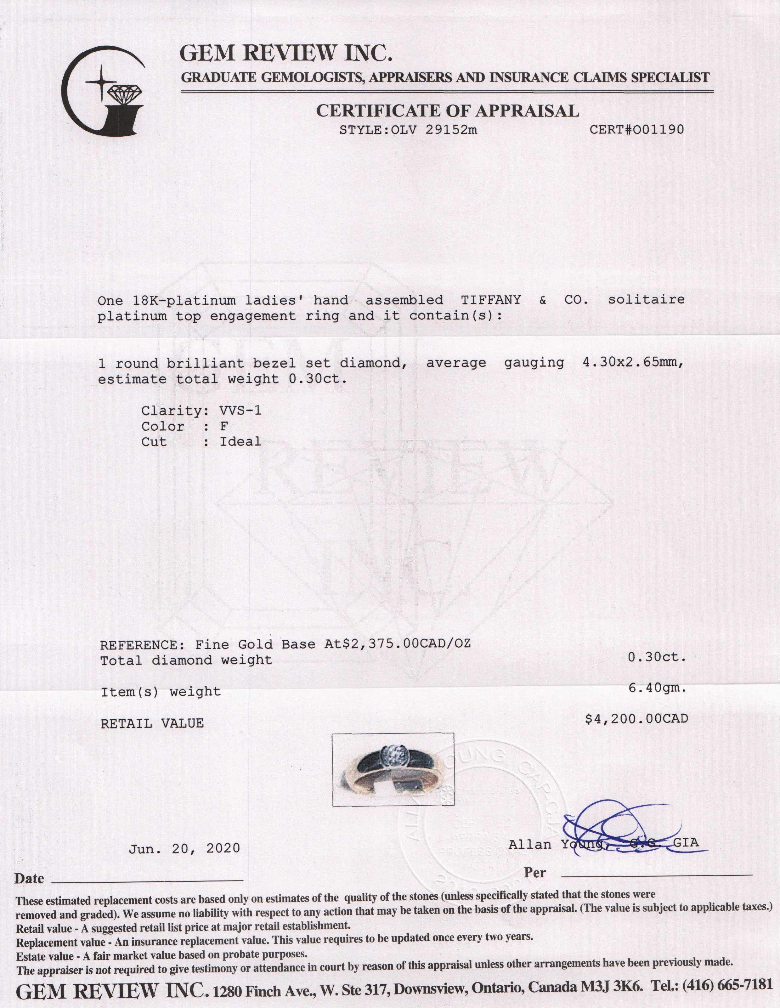 Tiffany & Co. Two-Tone Etoile Solitaire Diamond Engagement Ring