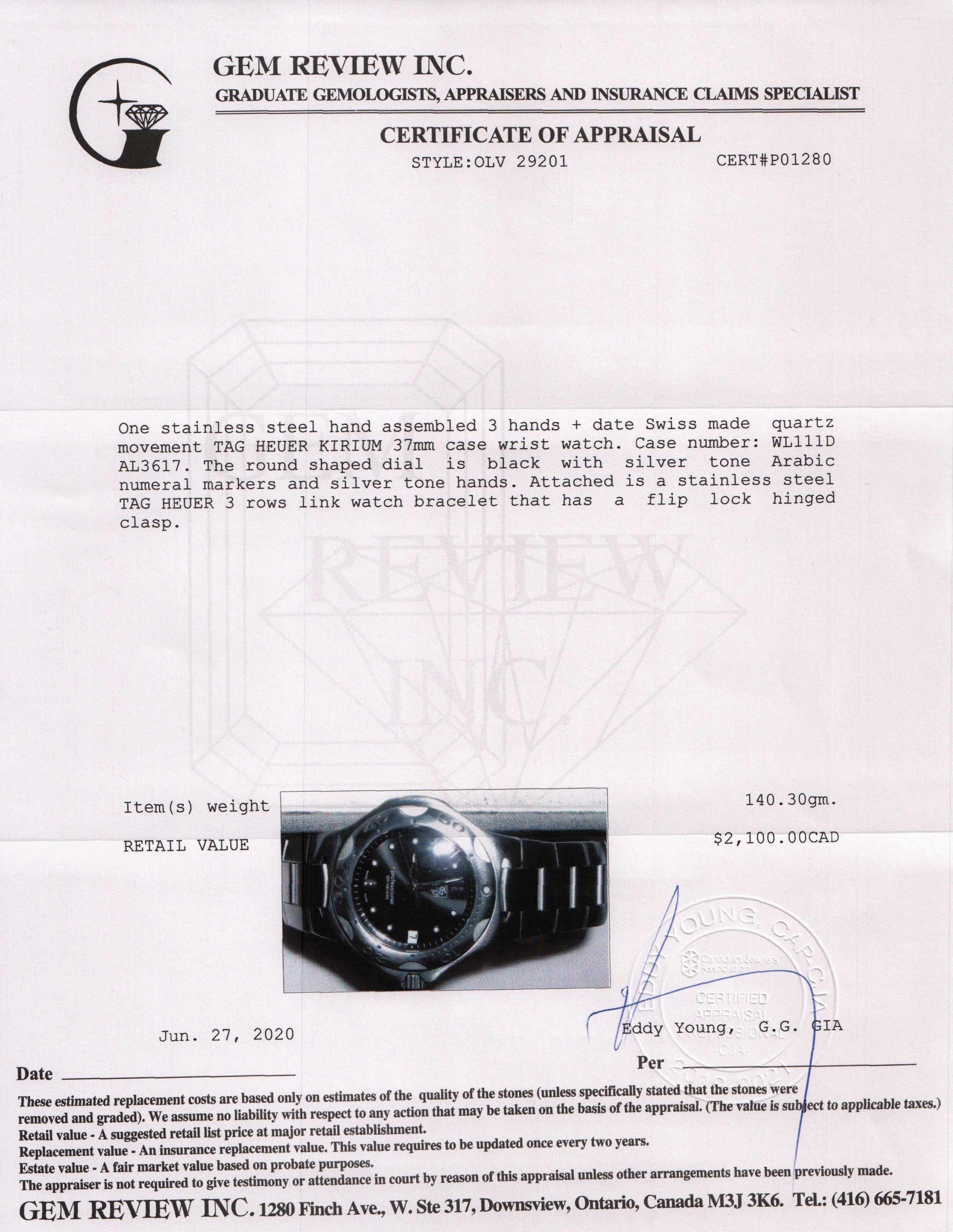 Tag Heuer Kirium Watch