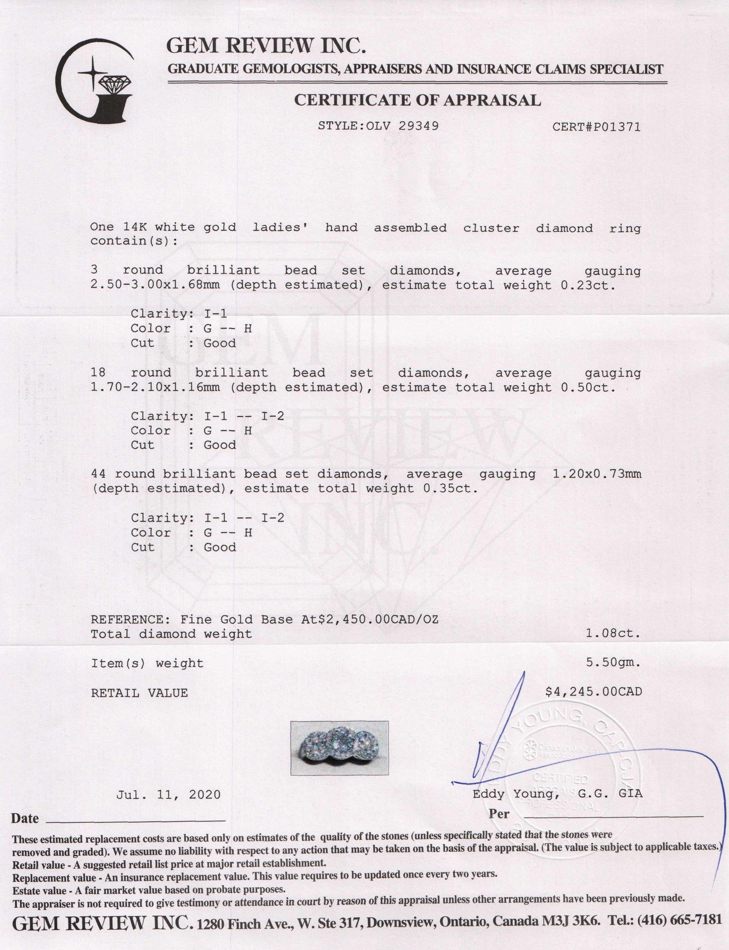 Diamond Cluster Ring