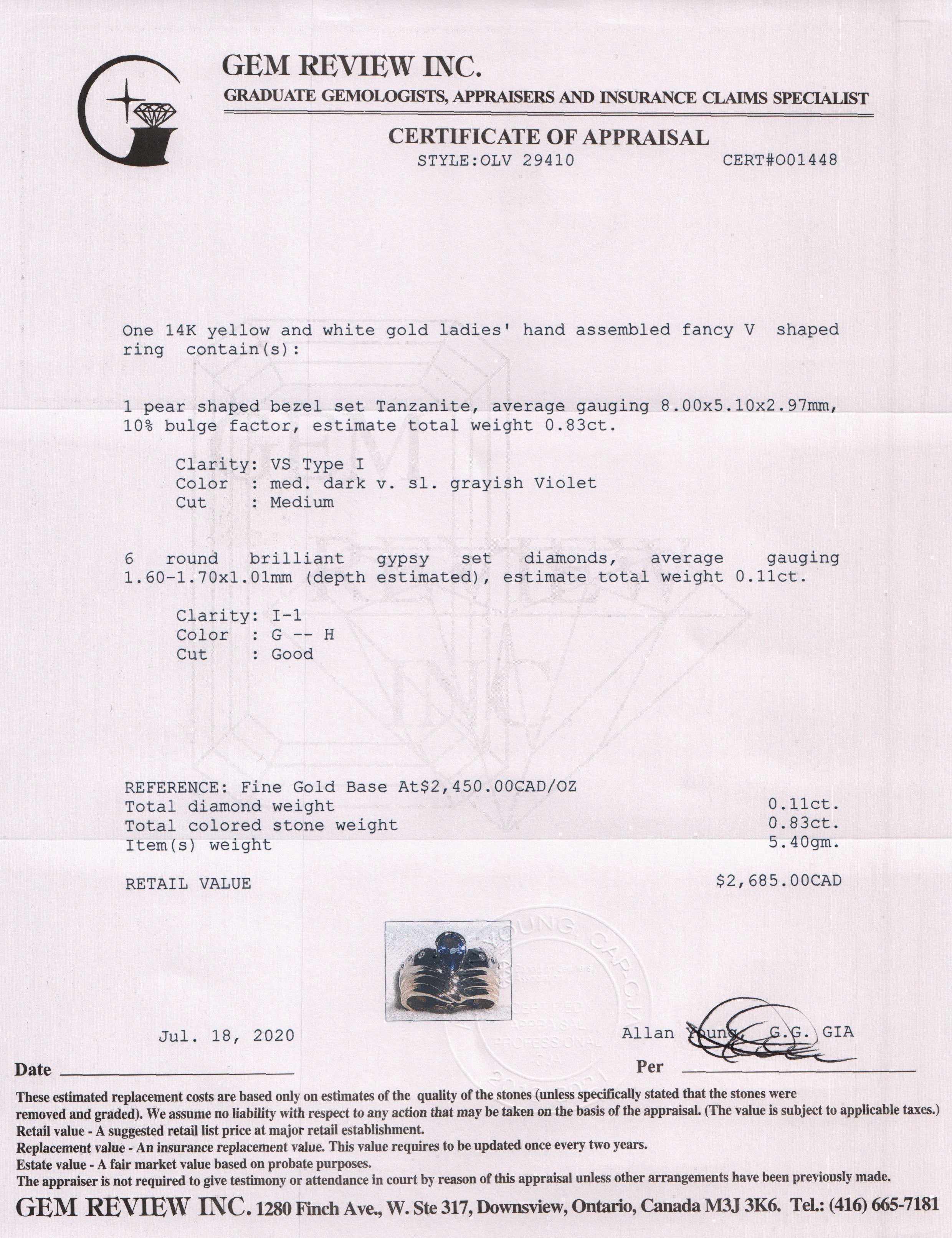 Tanzanite & Diamond Ring