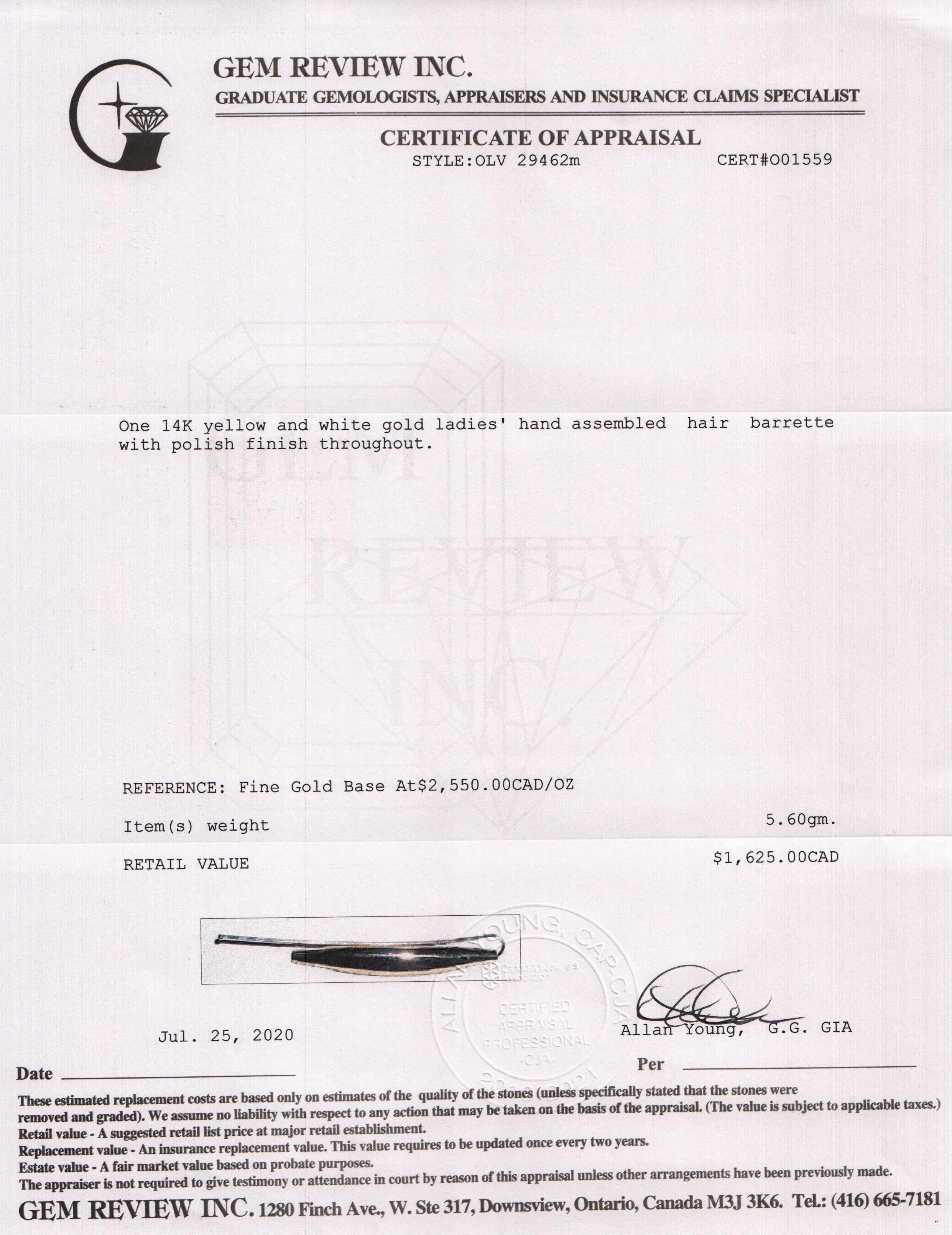 Two-Tone Hair Barrette