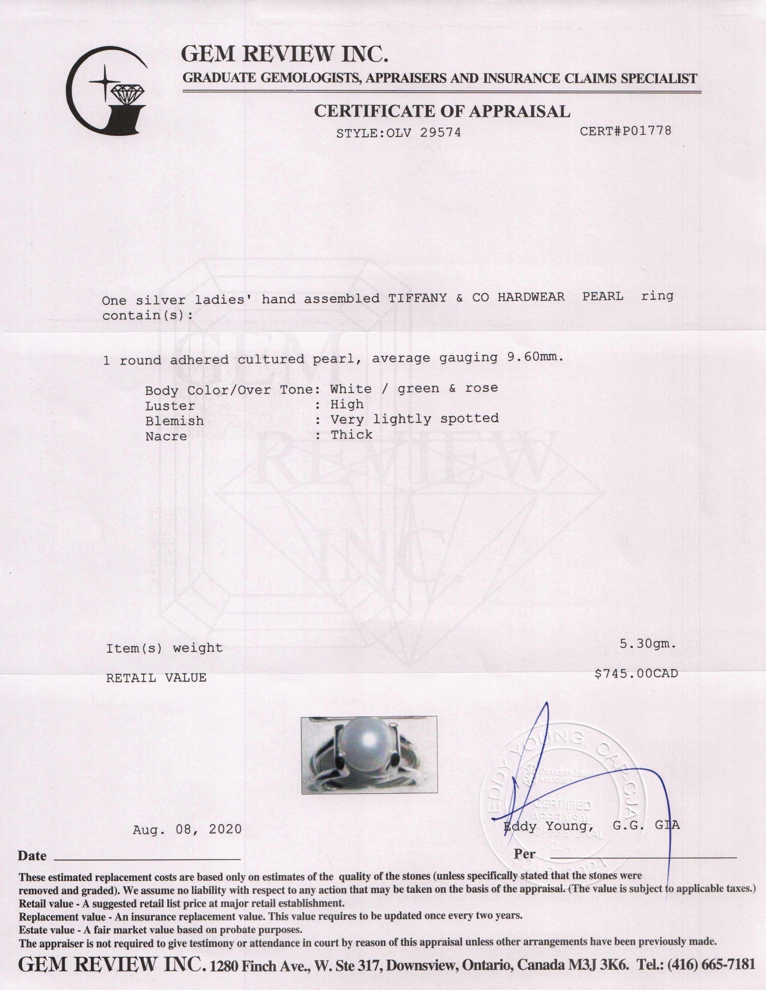 Tiffany & Co. HardWear Pearl Ring