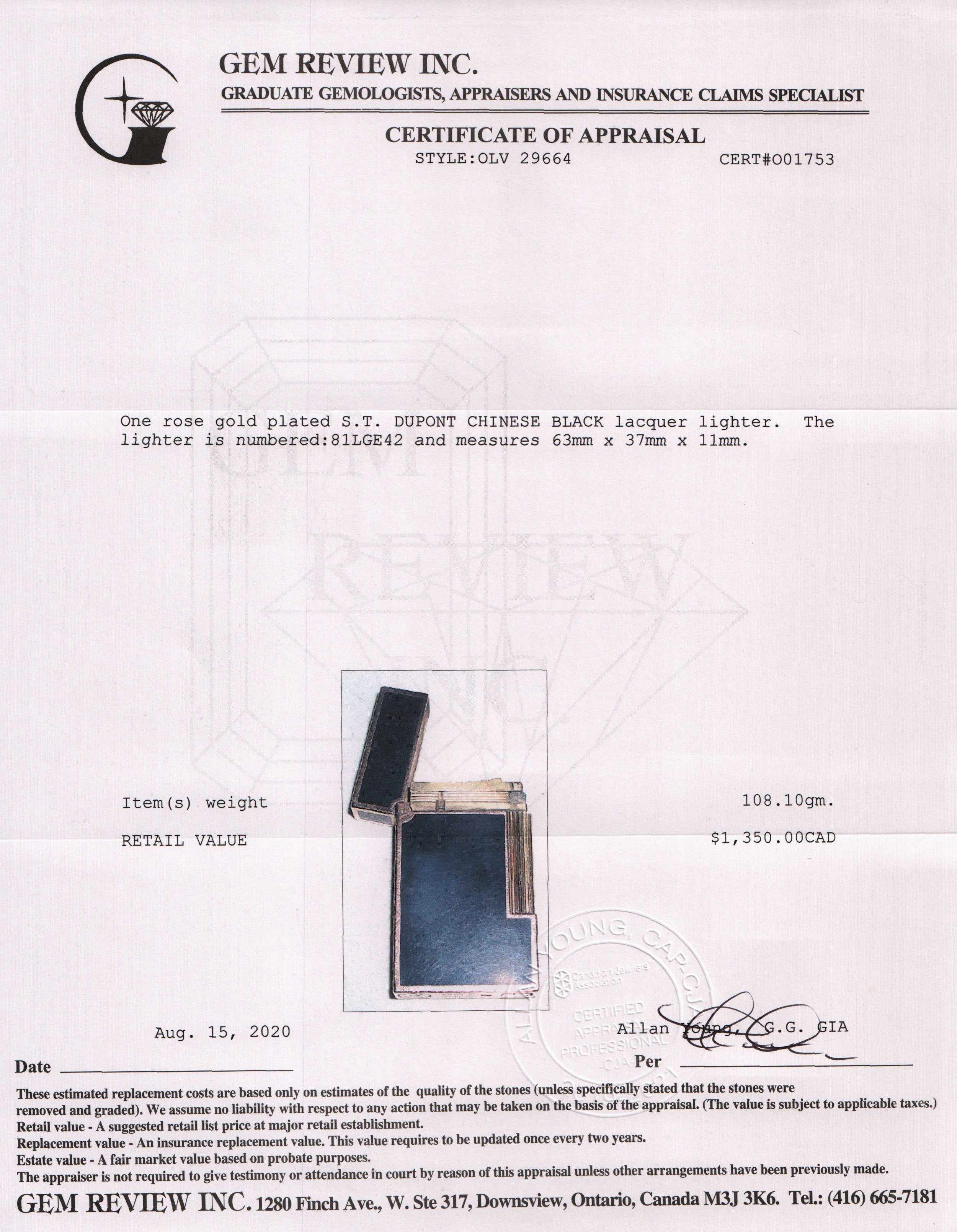 S.T. Dupont Chines Lacquer Lighter