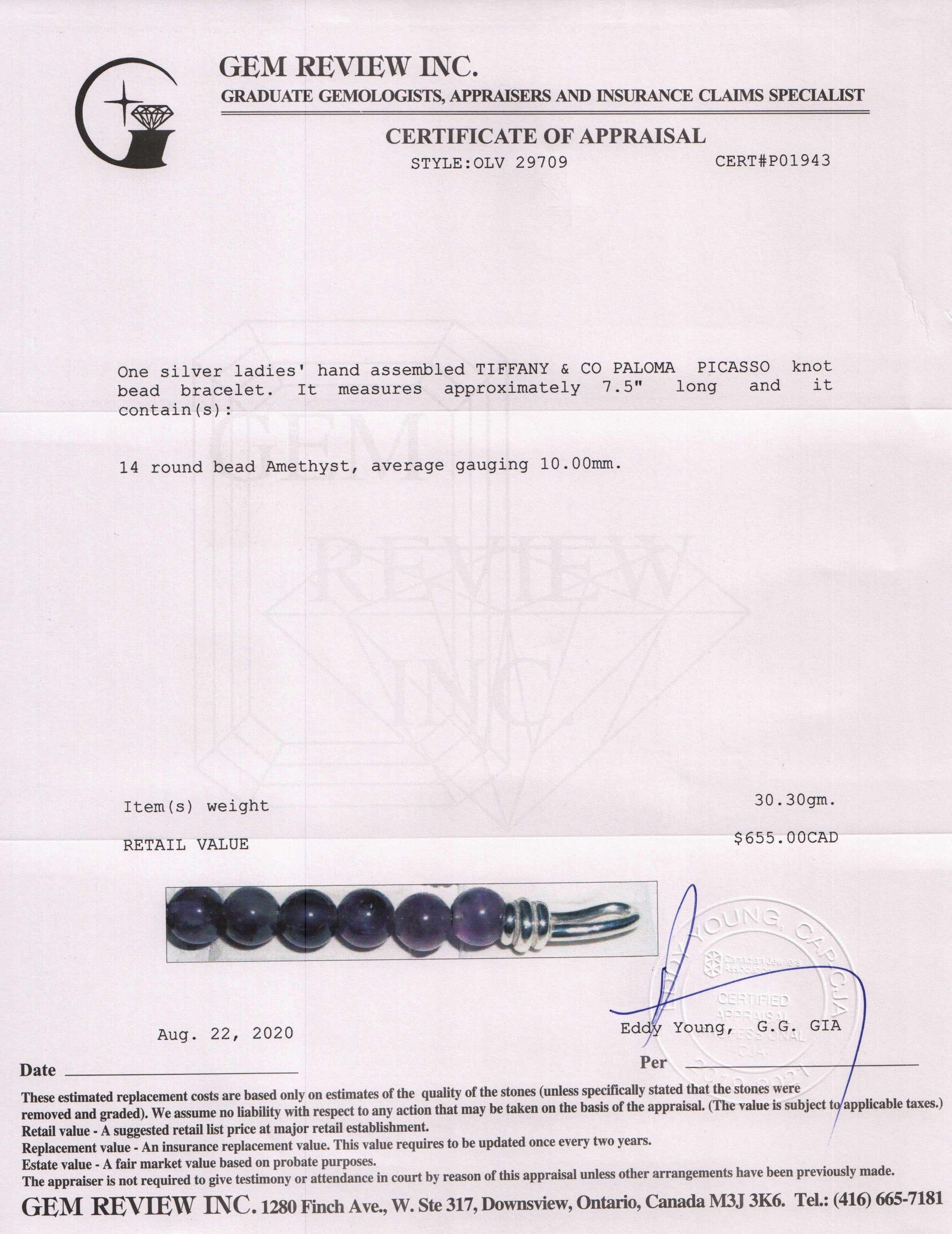 Tiffany & Co. Paloma Picasso Knot Bead Bracelet