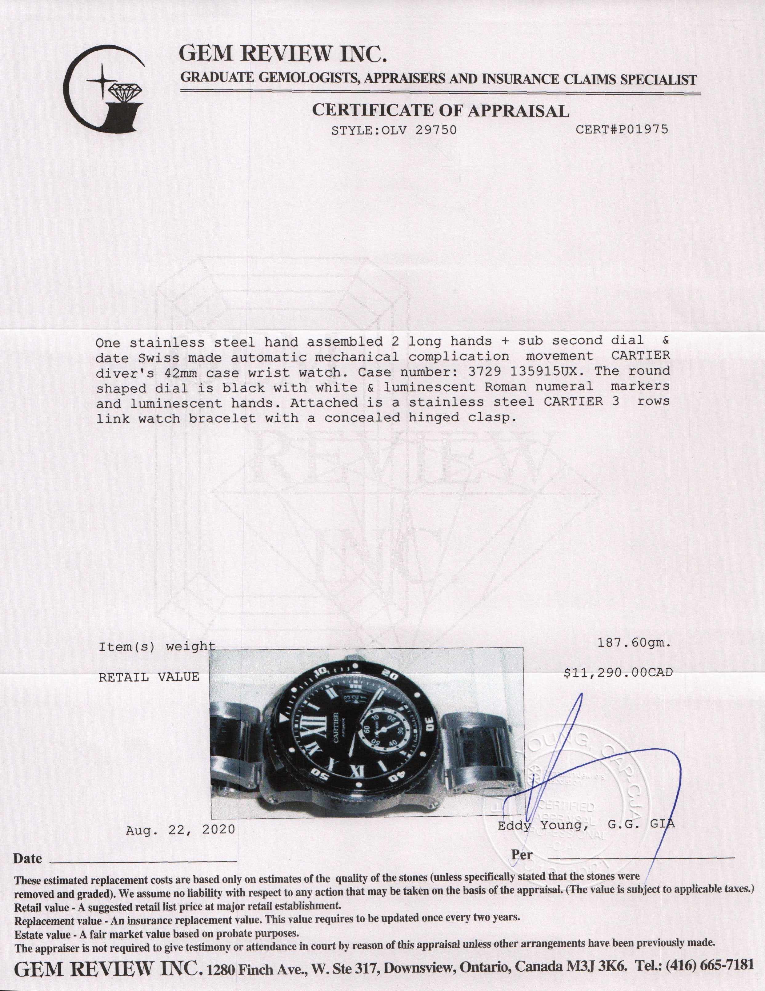 Cartier Calibre De Cartier Diver's Watch