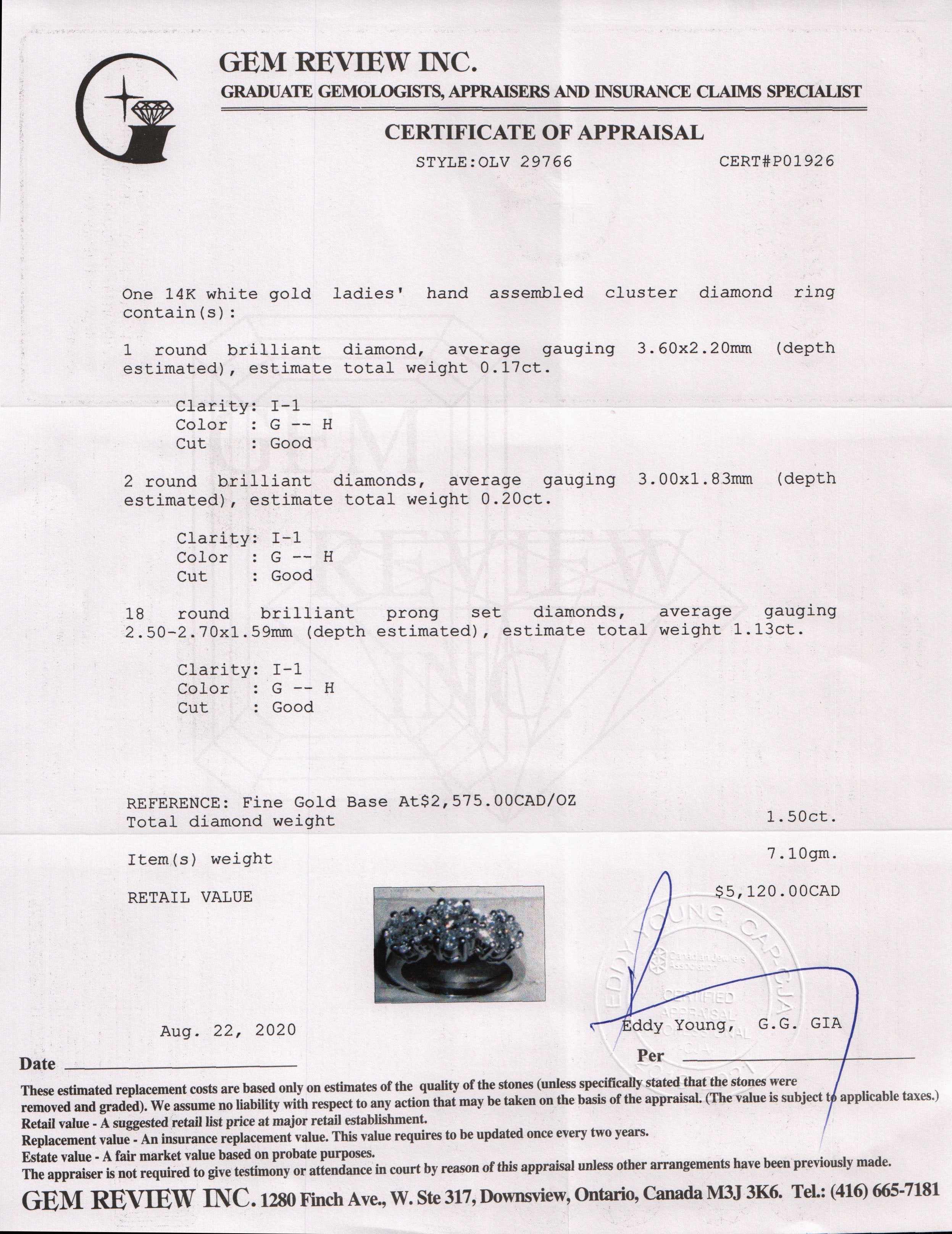 Diamond Cluster Ring