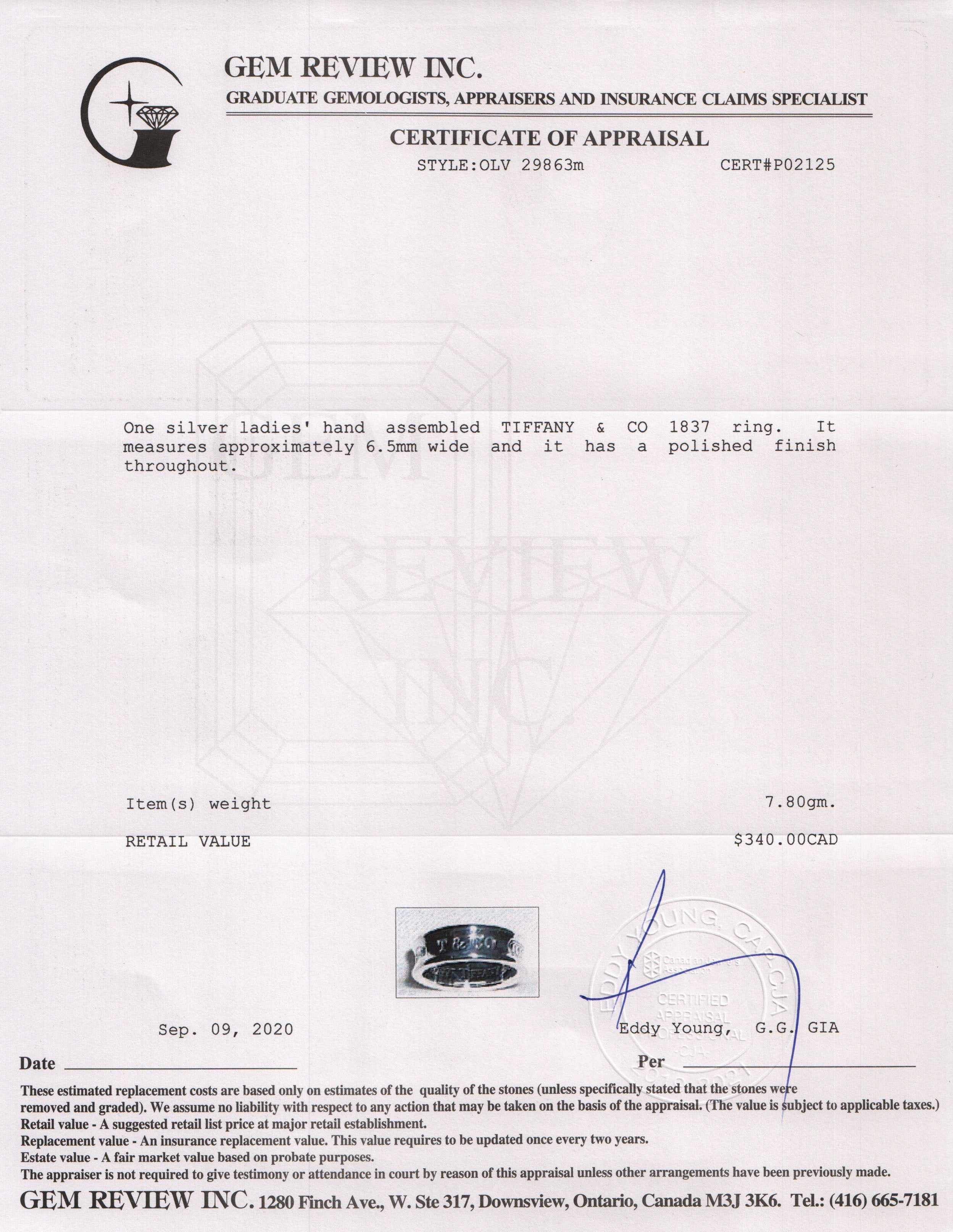 Tiffany & Co. 1837 Ring