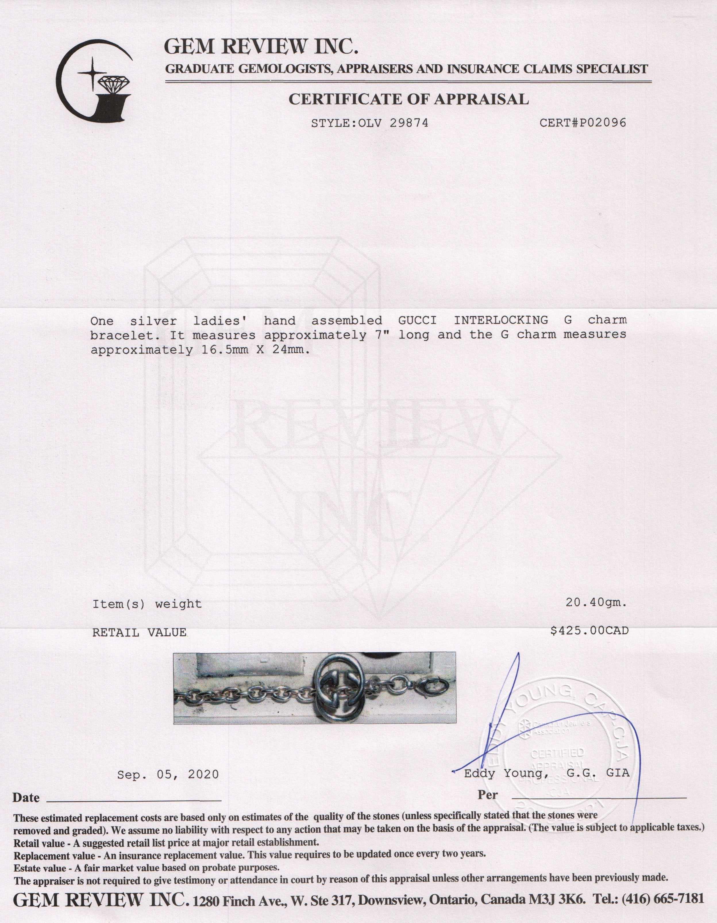 Gucci Interlocking G Charm Bracelet