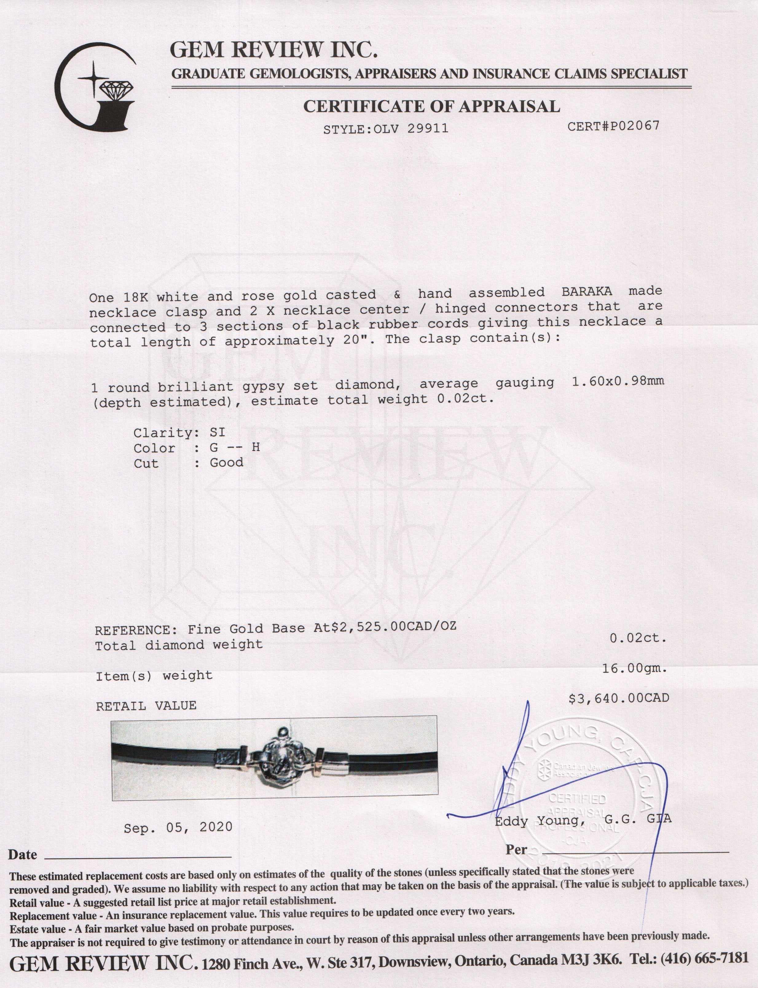 Baraka Two-Tone Gold and Rubber Necklace