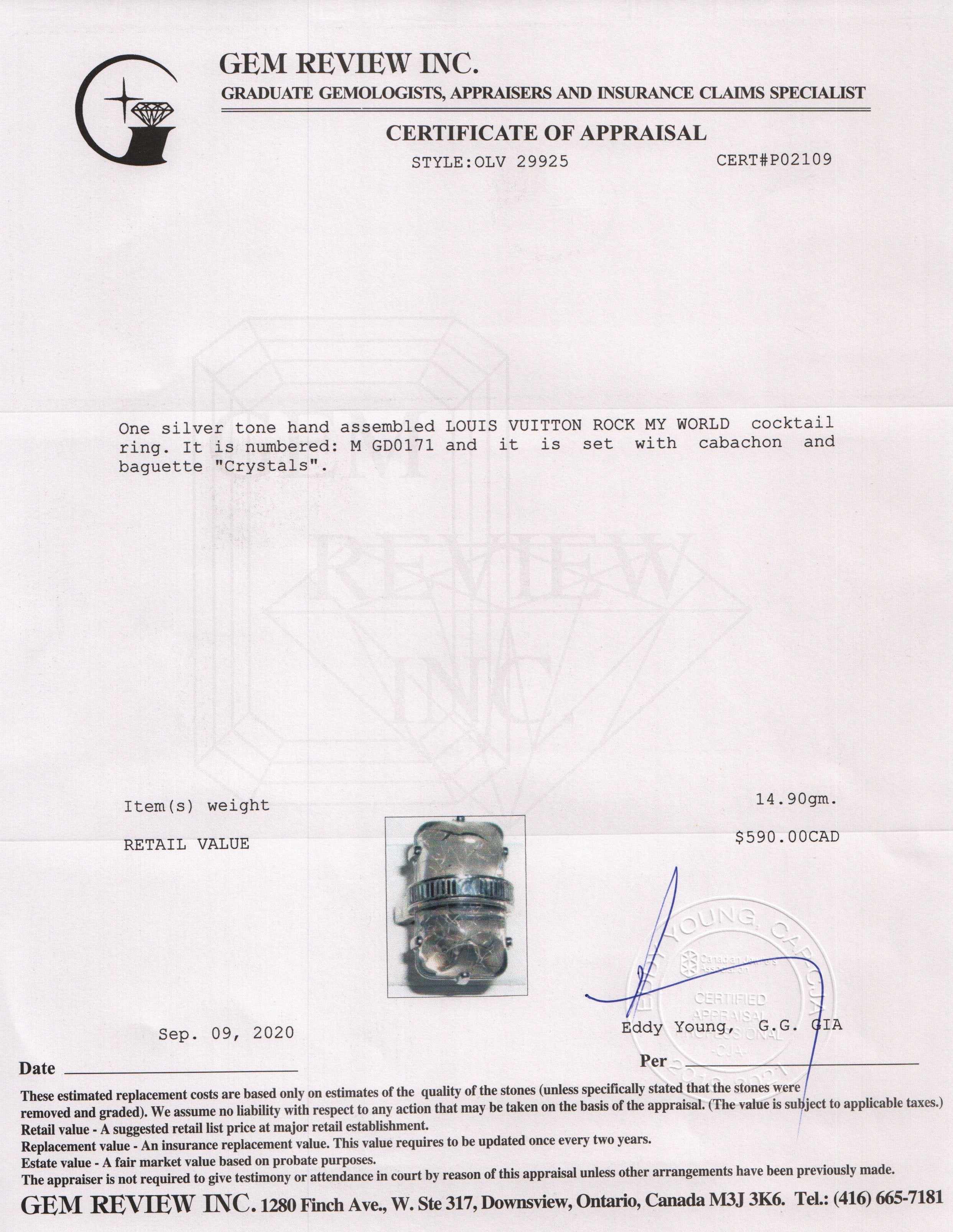 Louis Vuitton Rock My World Cocktail Ring