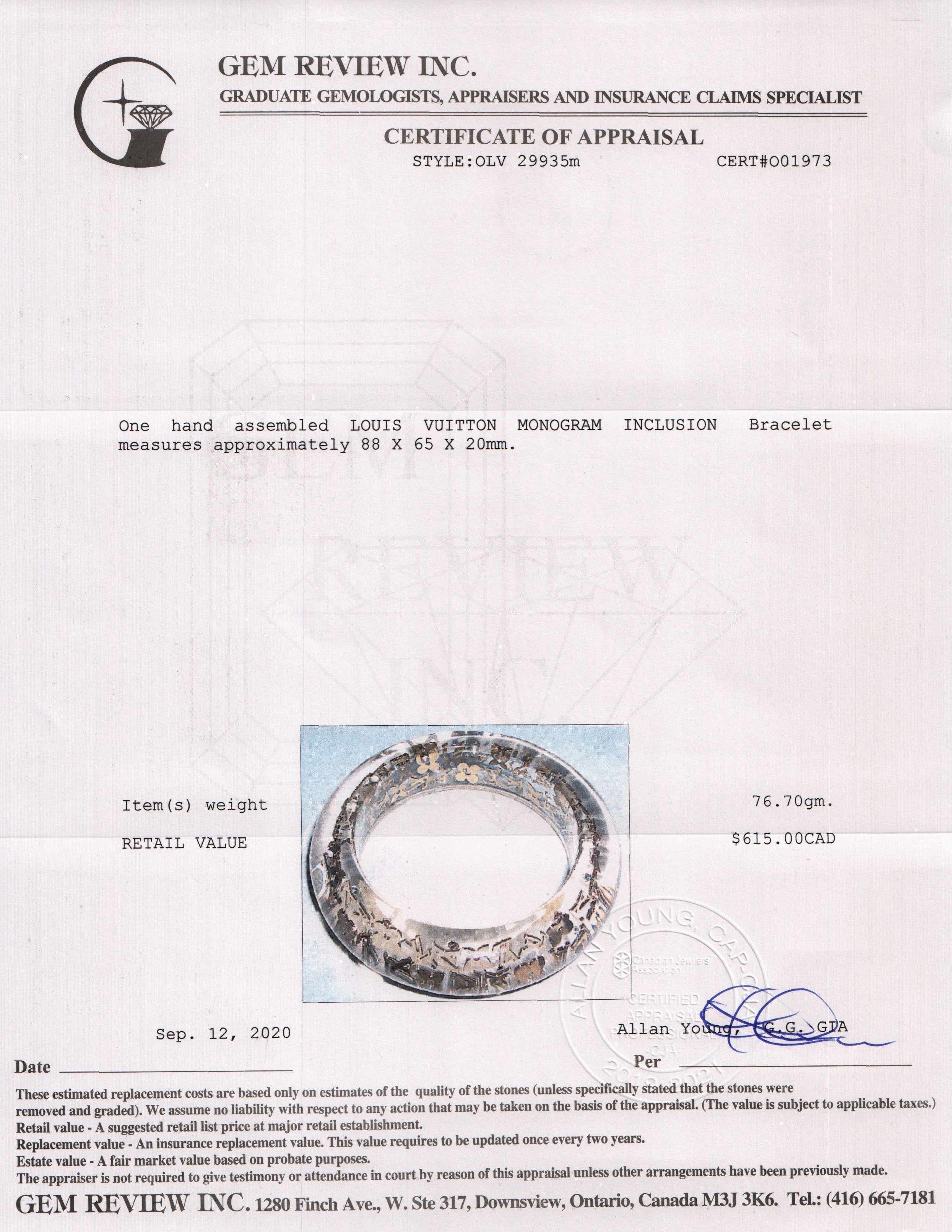 Louis Vuitton Wide Inclusion Bracelet