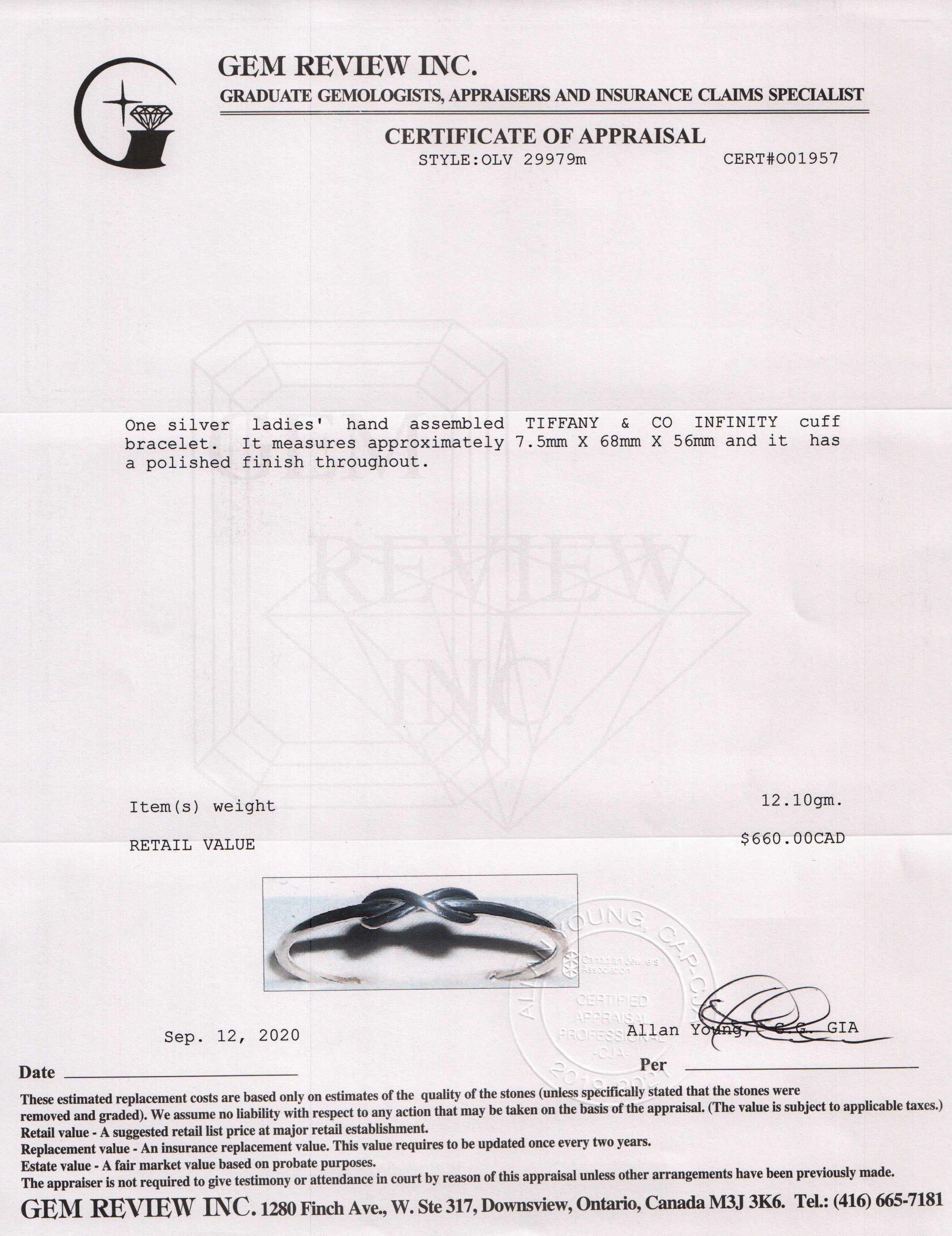 Tiffany & Co. Infinity Cuff Bracelet