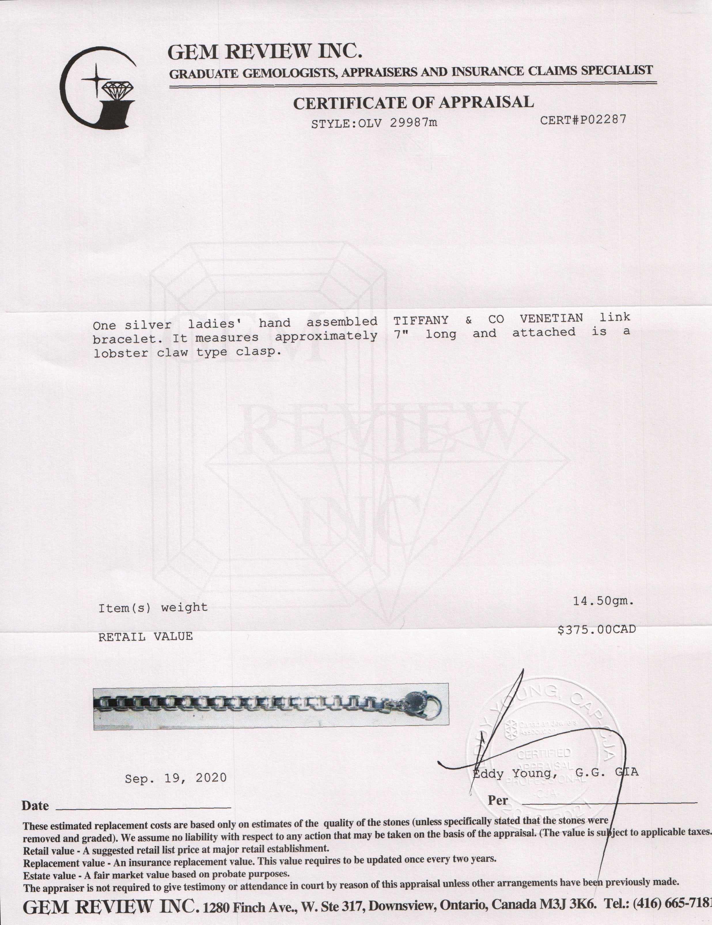 Tiffany & Co. Venetian Link Bracelet