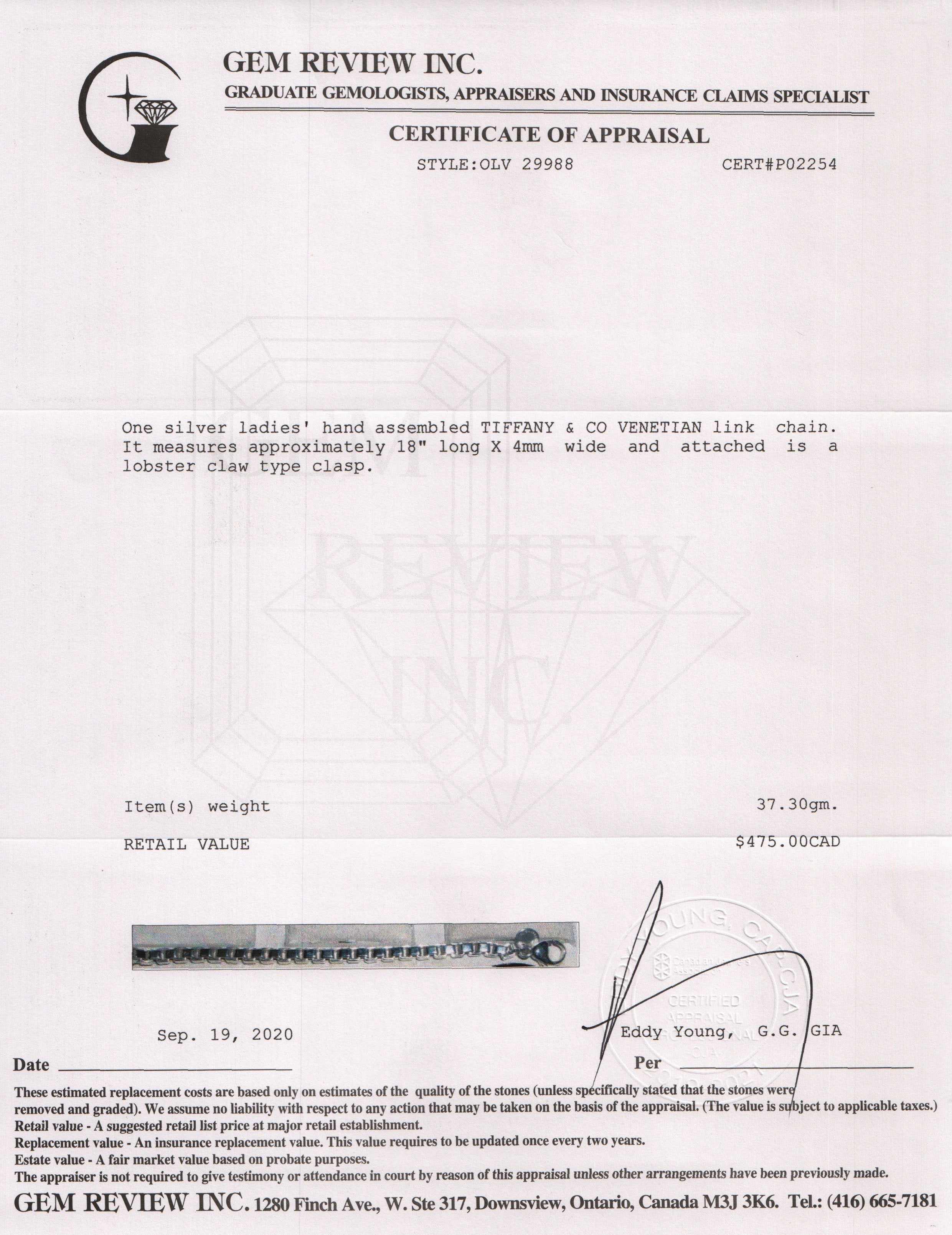 Tiffany & Co. Venetian Link Necklace