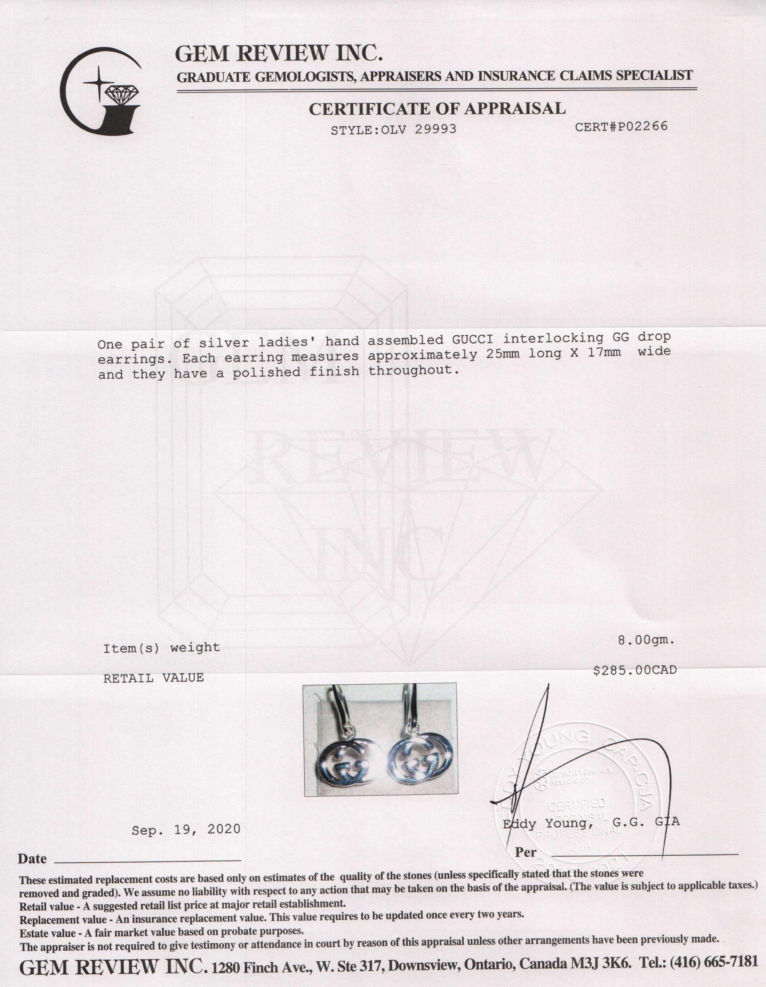 Gucci Interlocking G Drop Earrings