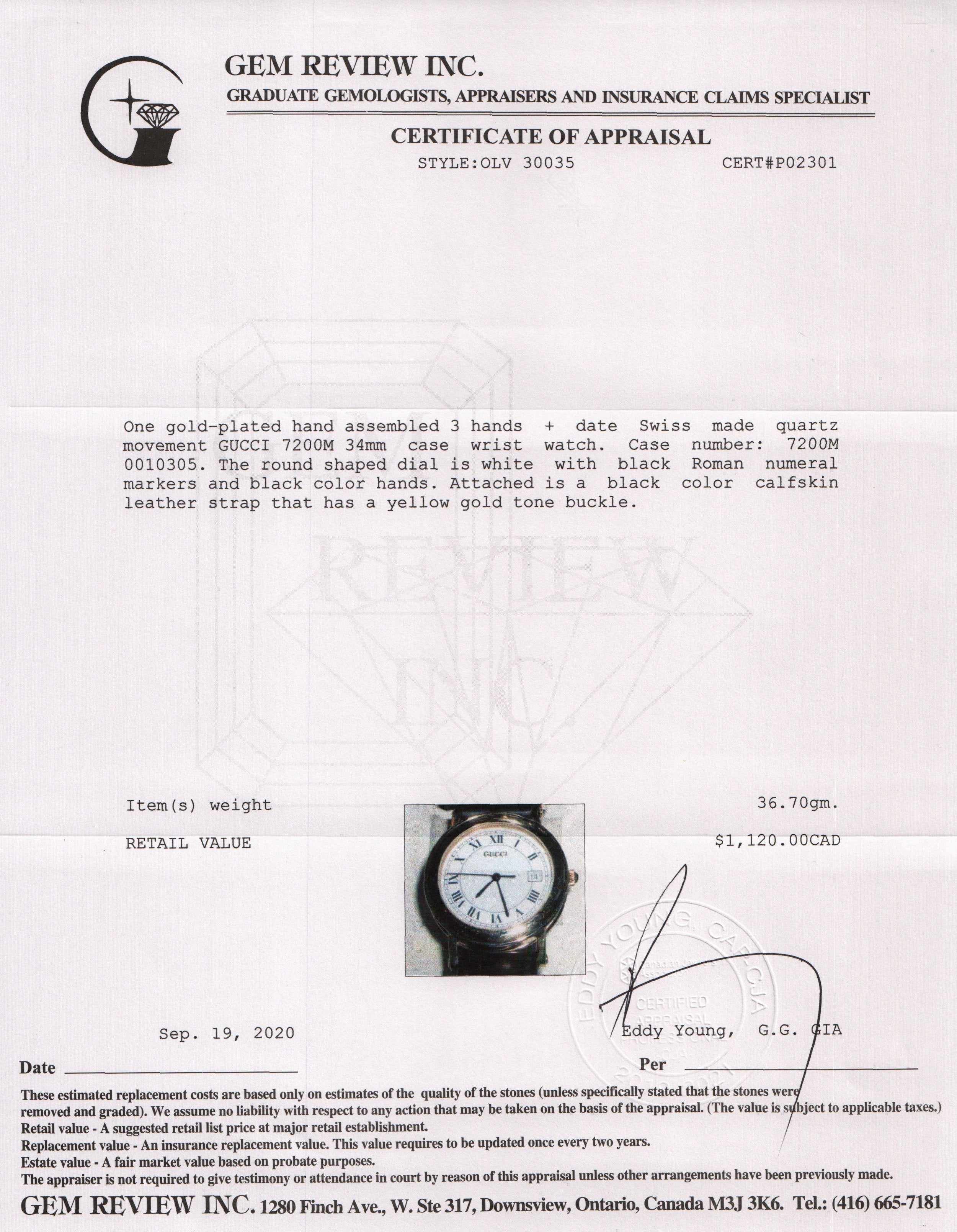 Gucci 7200 Series Watch