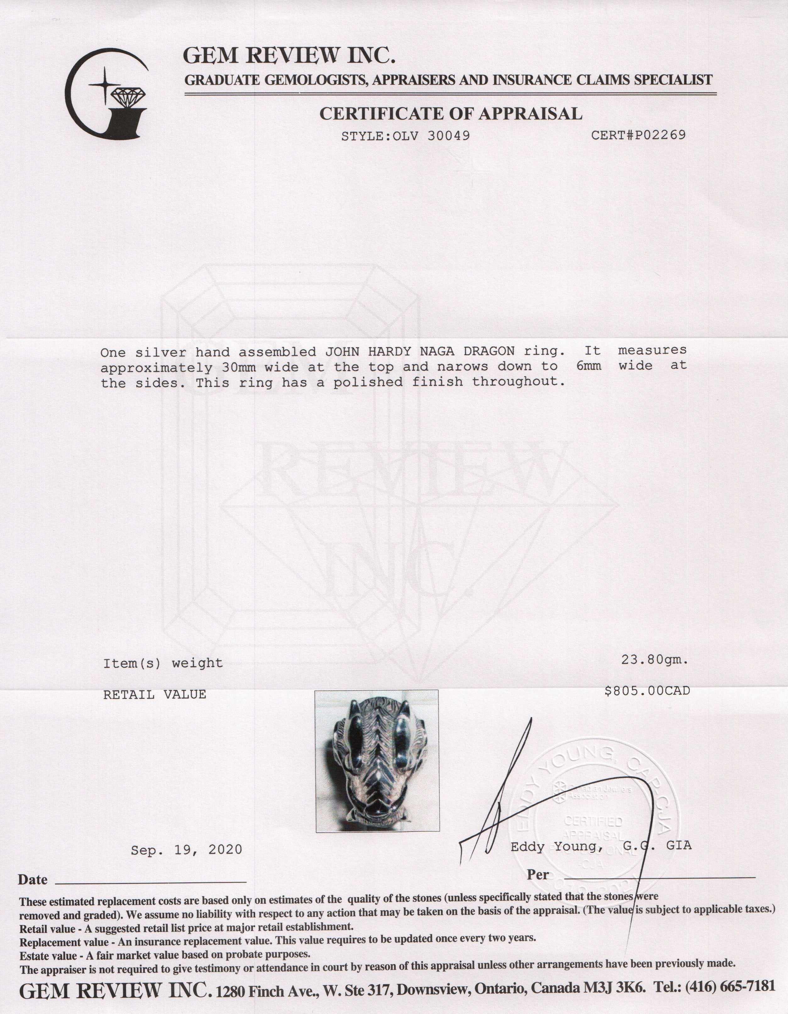 John Hardy Naga Dragon Ring