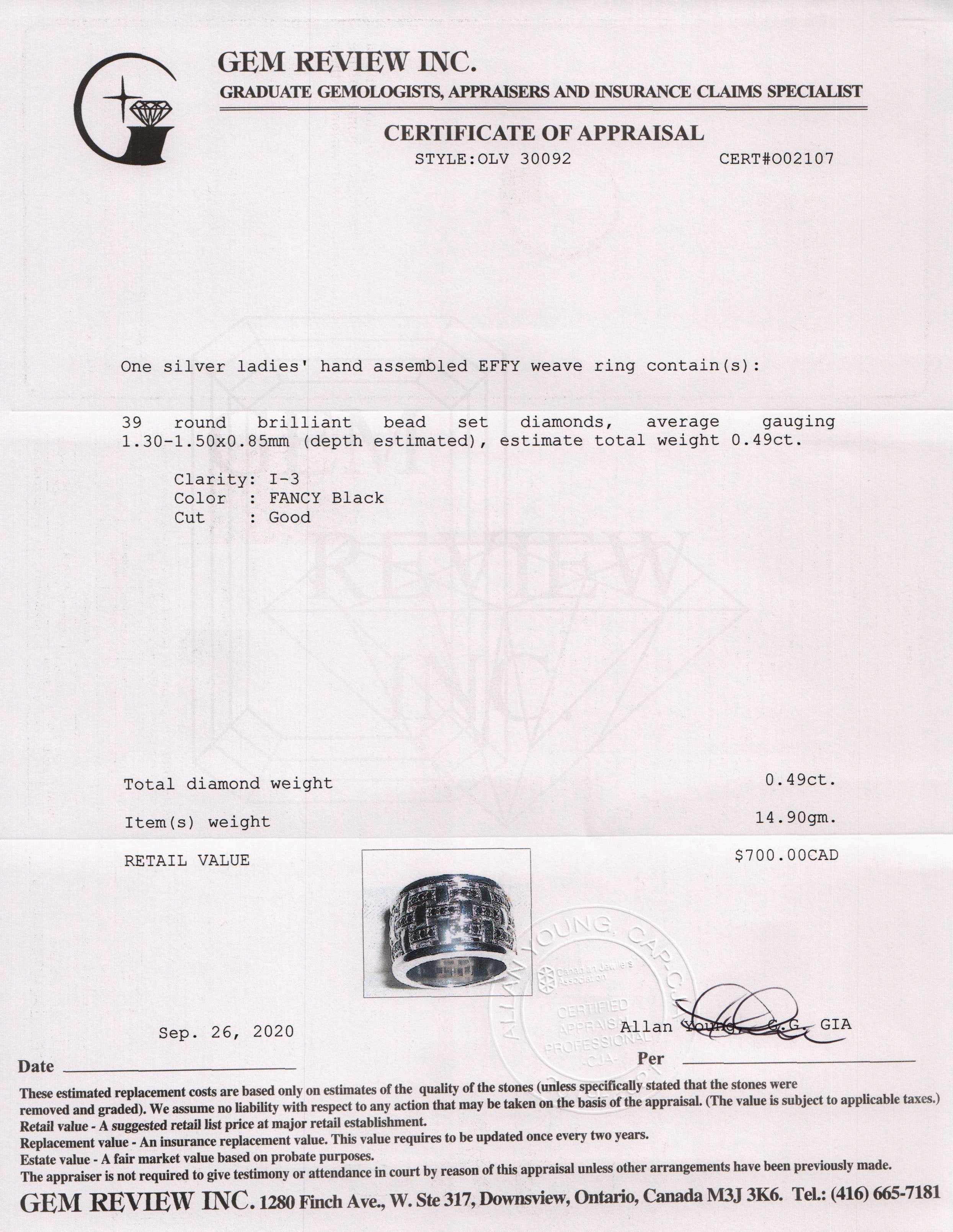 EFFY Baket Weave Band Ring