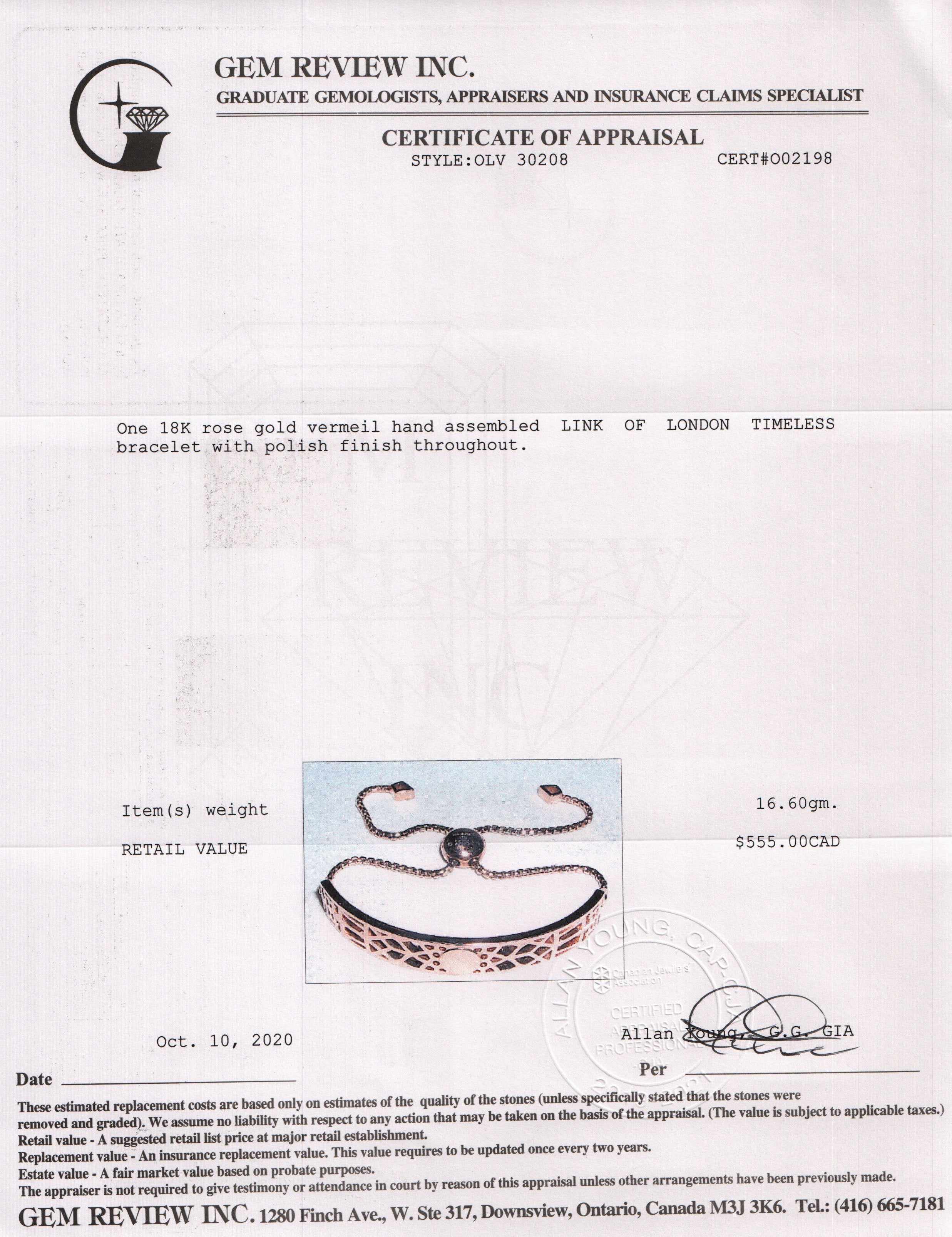 Links of London Rose Gold Vermeil Timeless Bracelet