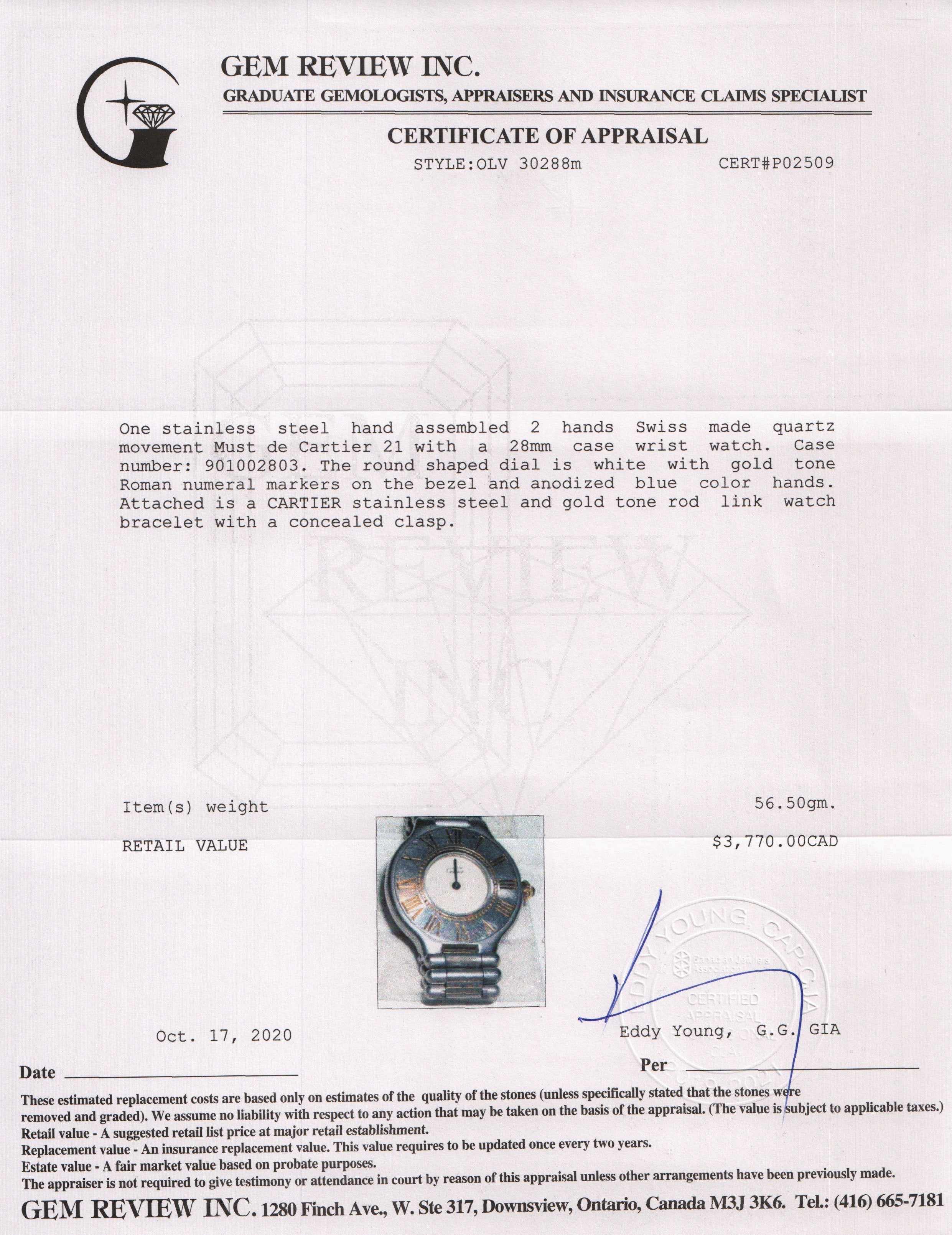 Cartier Must de Cartier 21 Watch