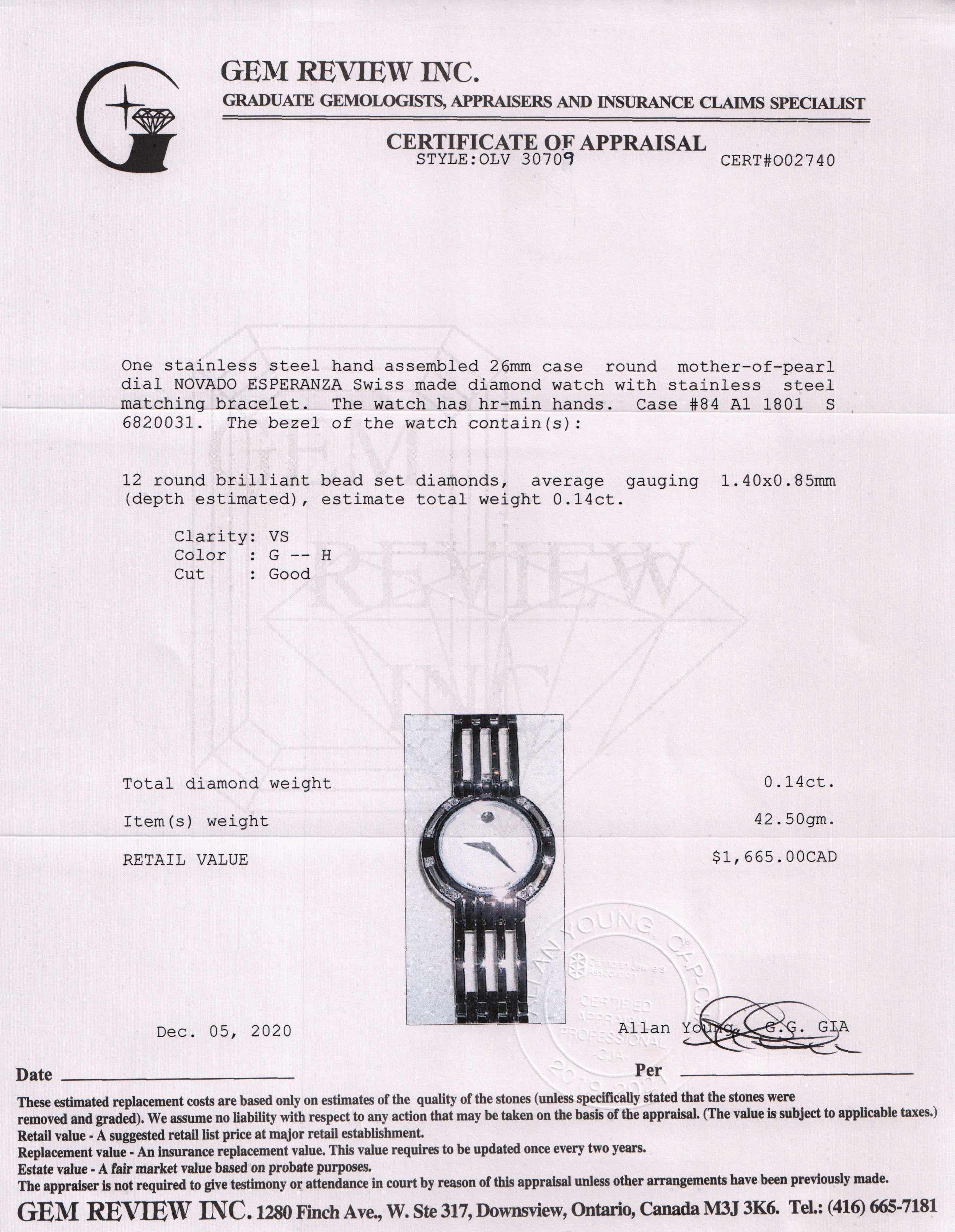 Movado Esperanza Diamond Watch