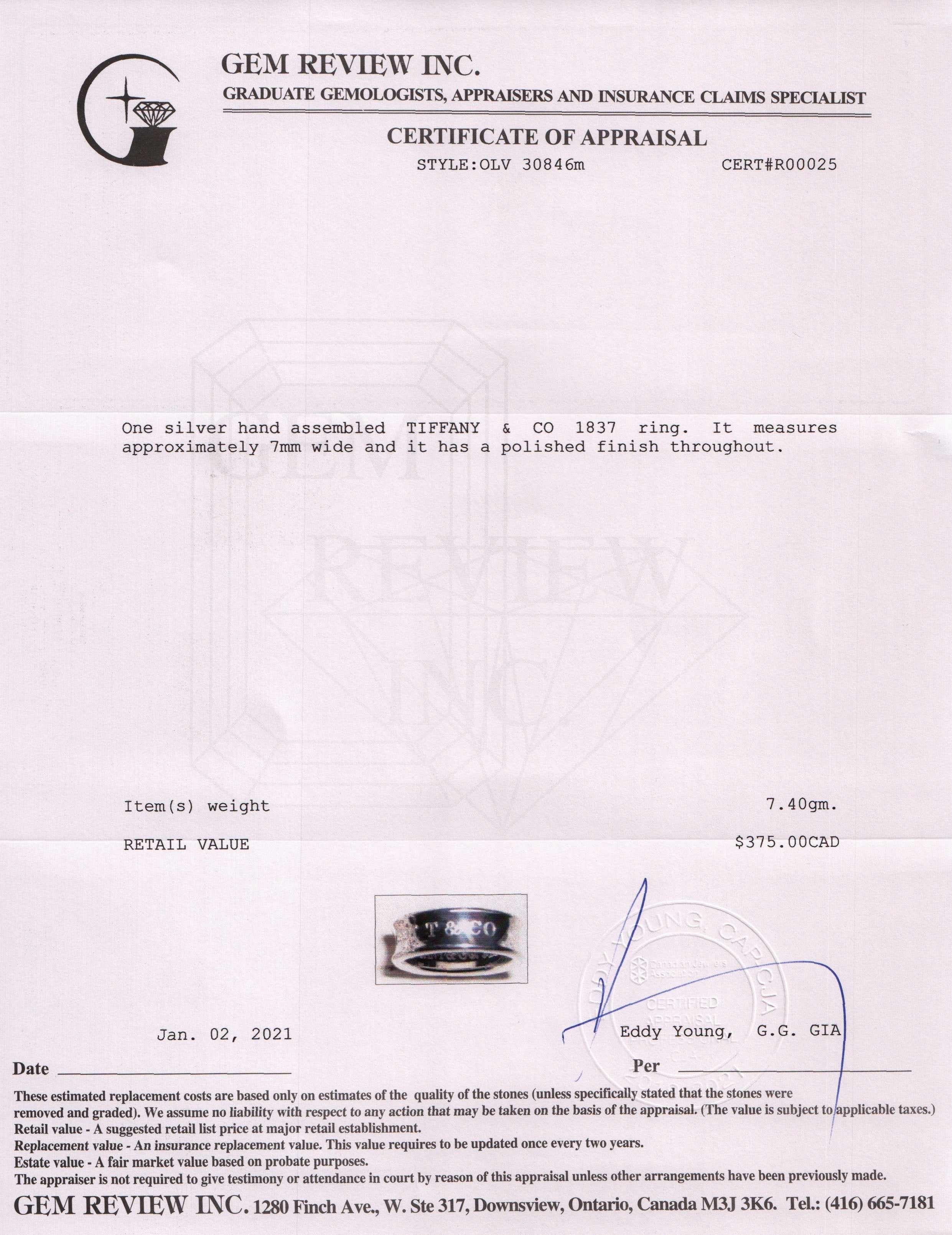 Tiffany & Co. 1837 Ring