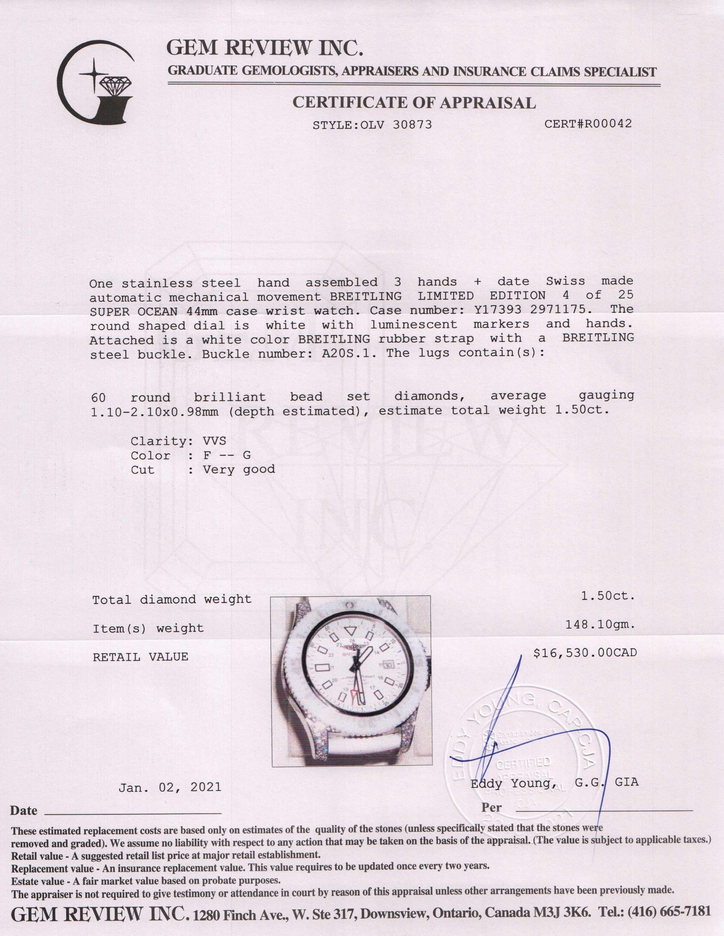 Breitling Limited Edition Superocean Diamond Watch