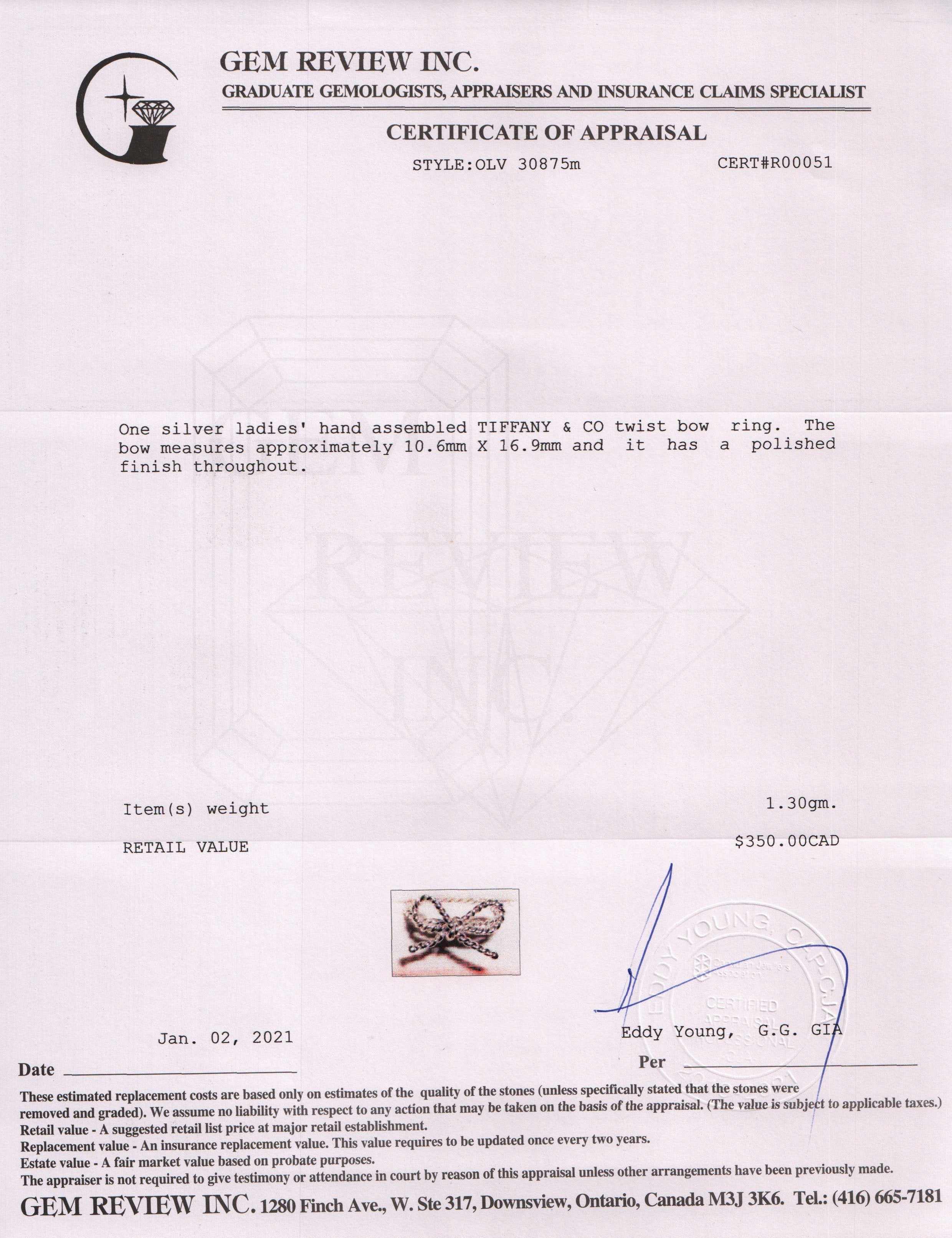 Tiffany & Co. Twist Bow Ring