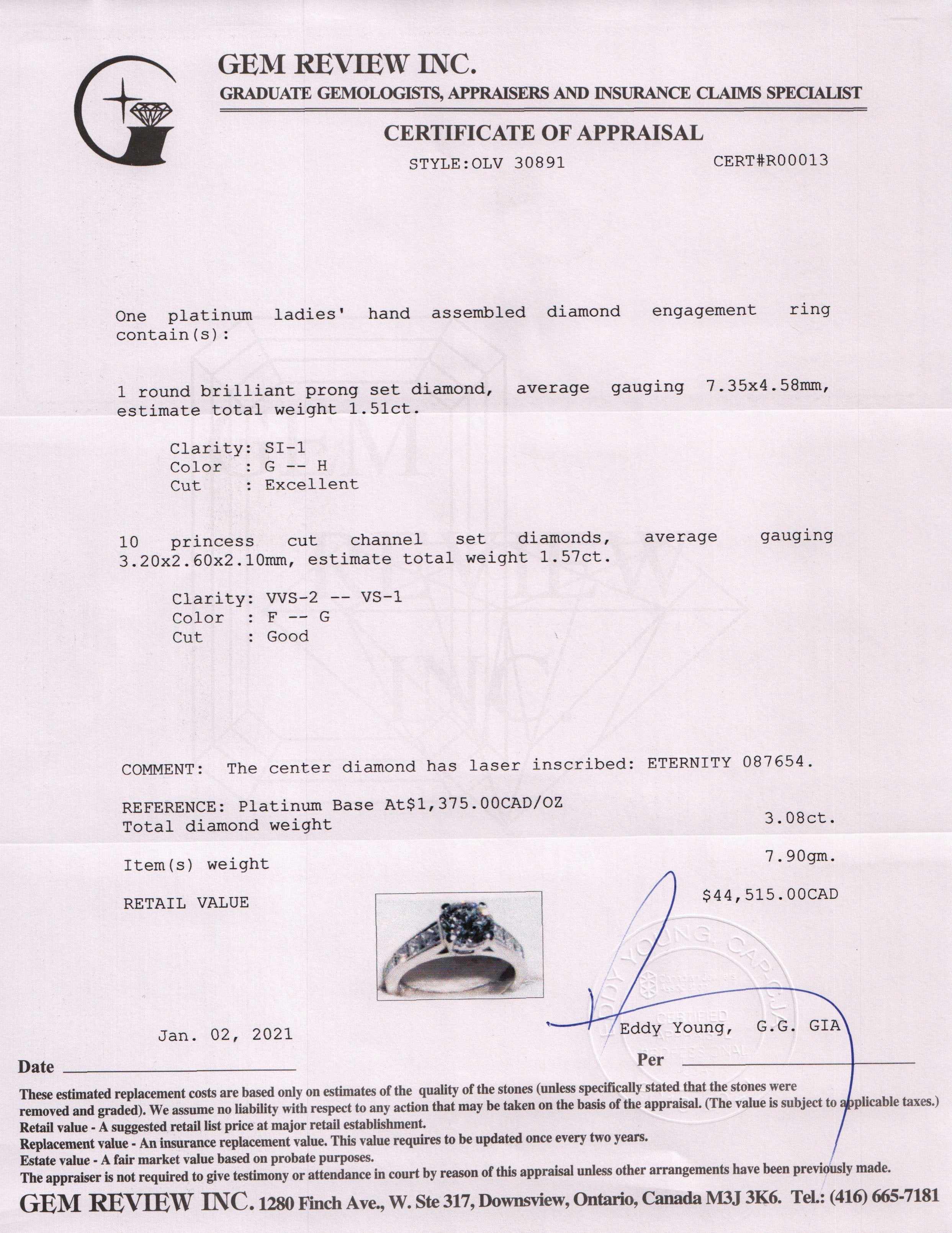 Platinum Diamond Engagement Ring