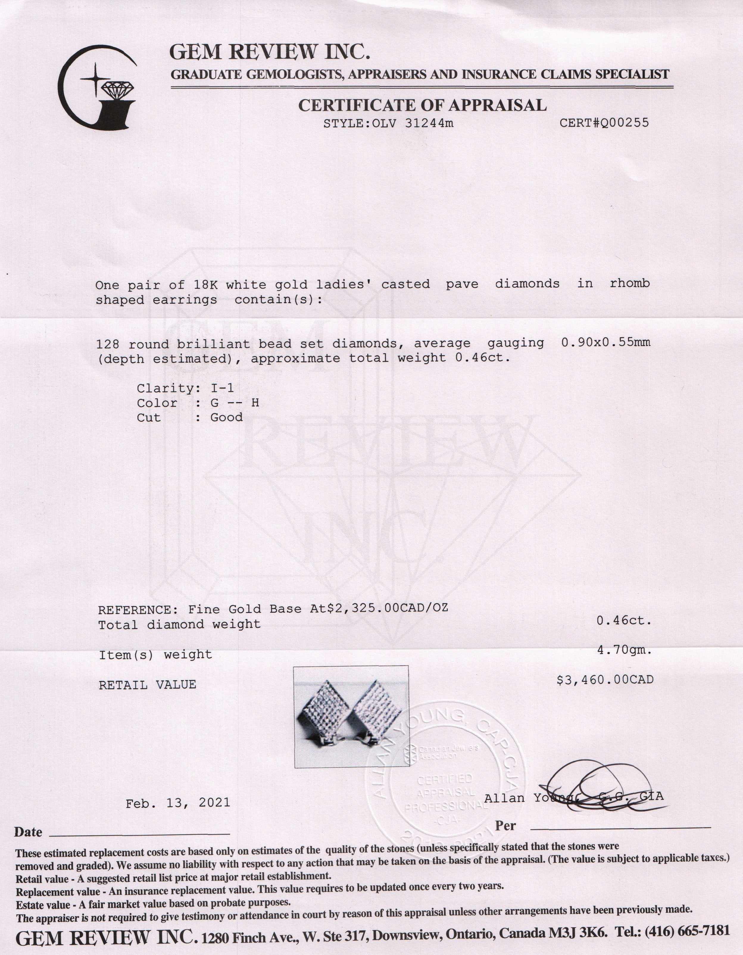 Pave Diamond Earrings