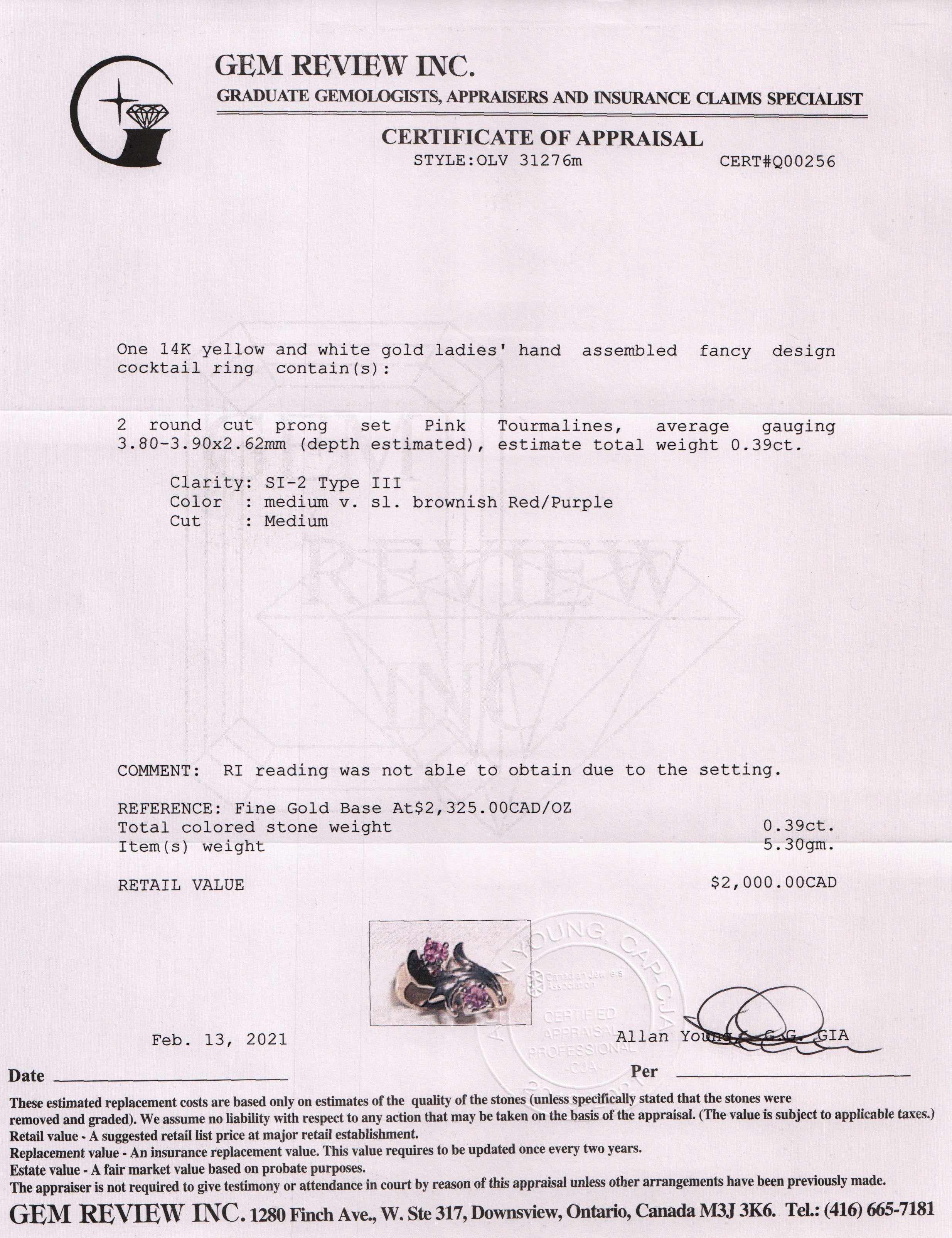 Pink Tourmaline Cocktail Ring