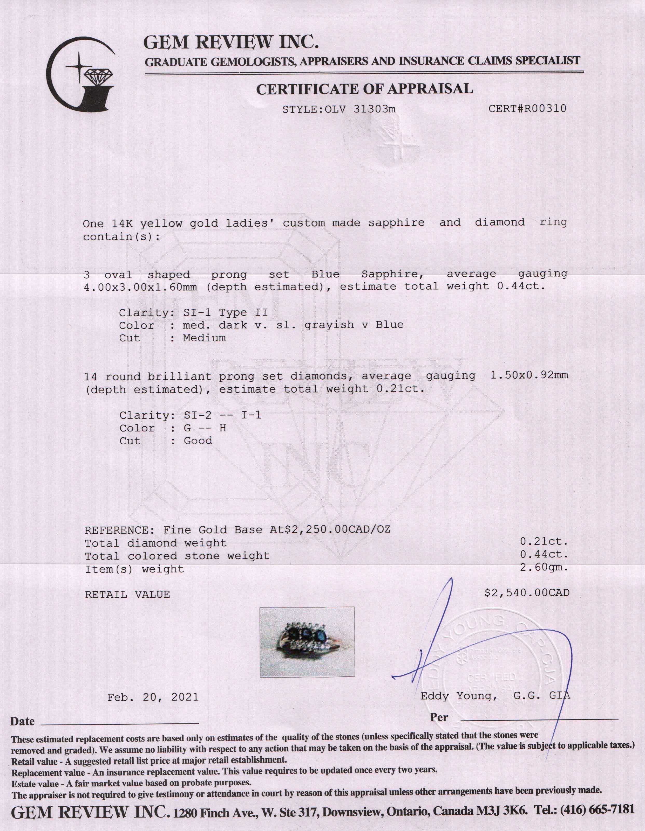 Sapphire & Diamond Ring