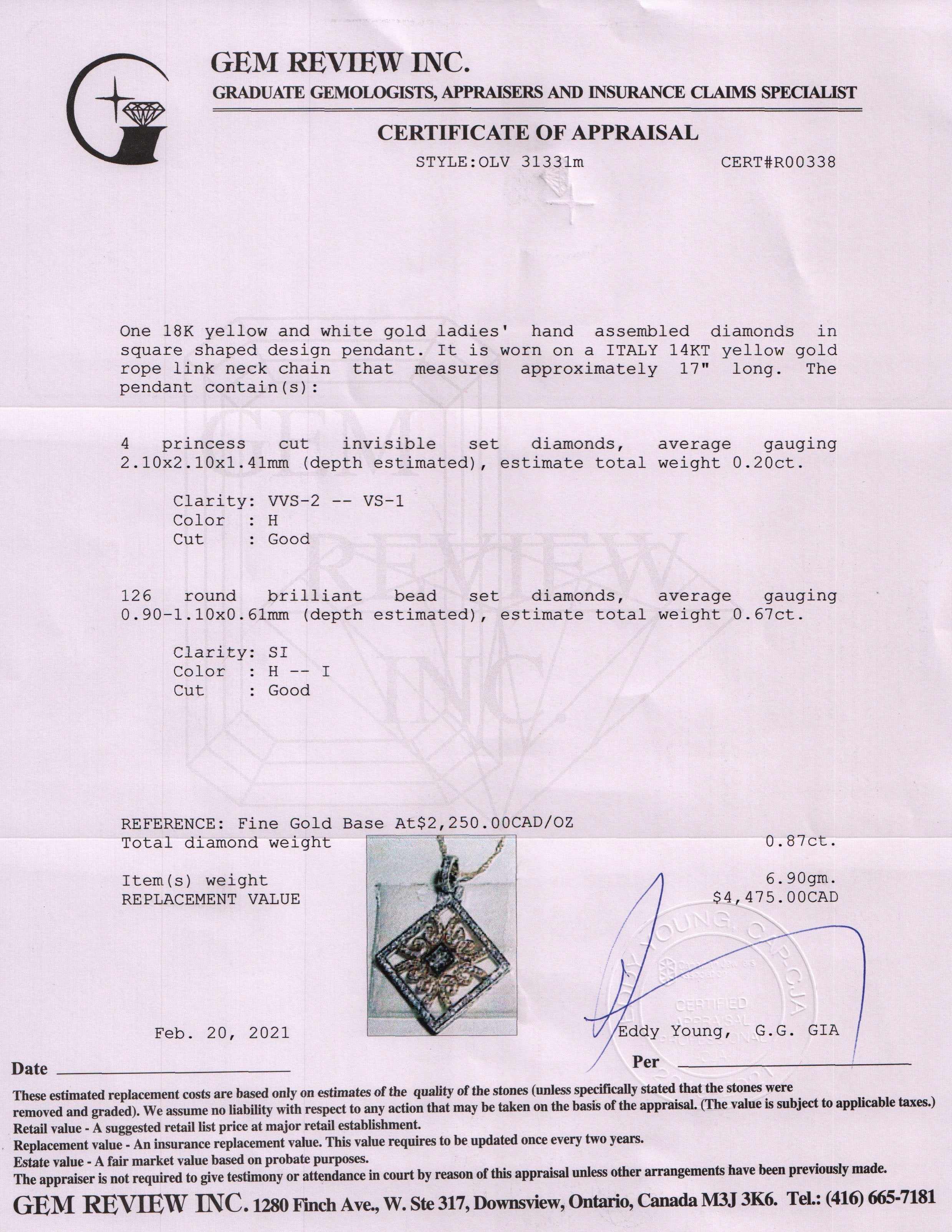 Diamond Pendant Necklace