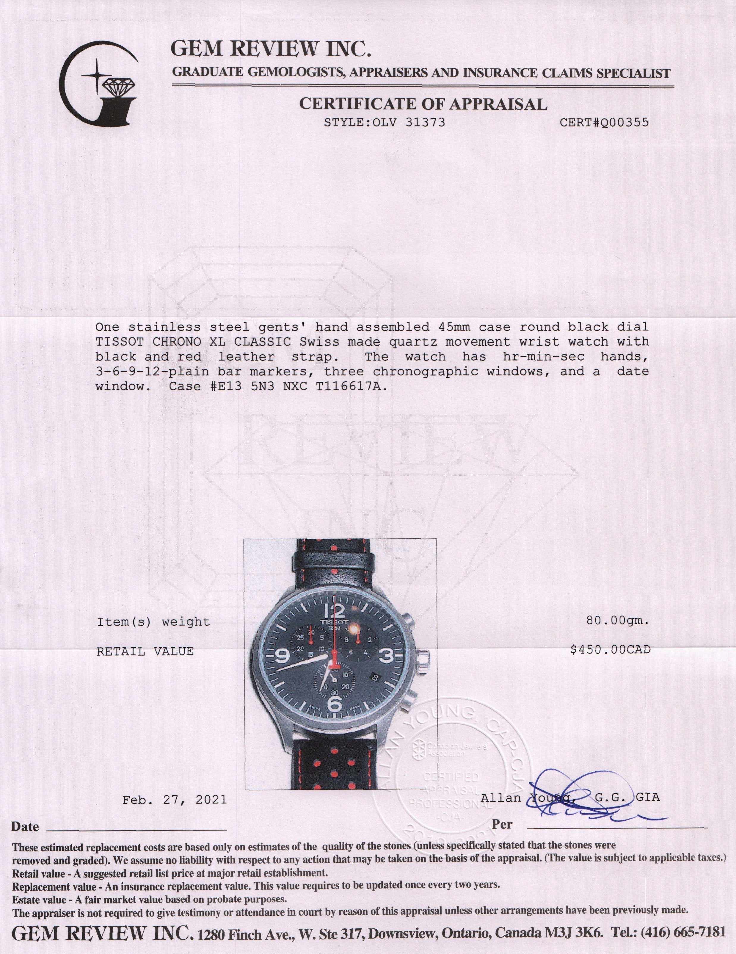 Tissot Chrono XL Classic Watch w/ Box