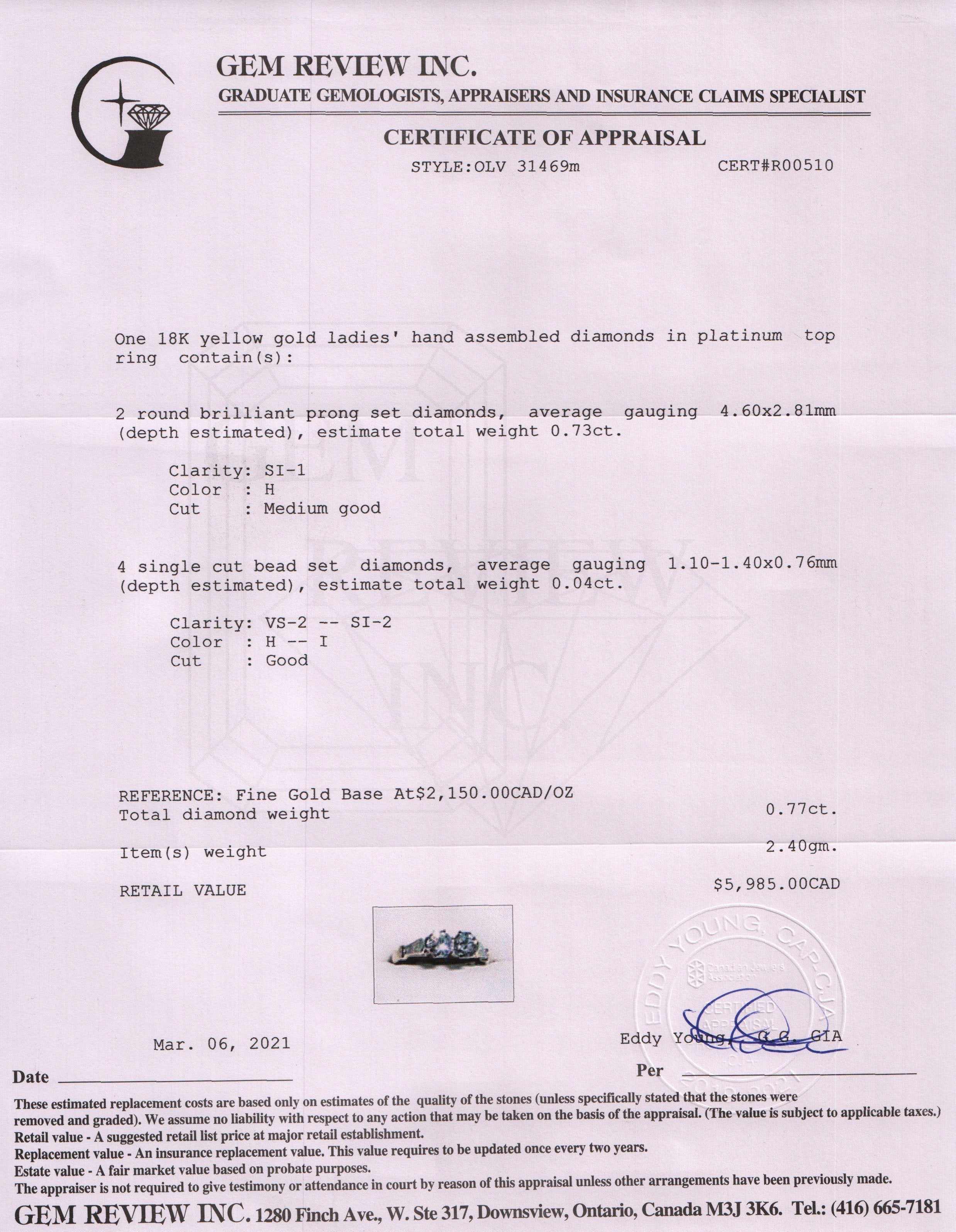 Two-Tone Diamond Ring