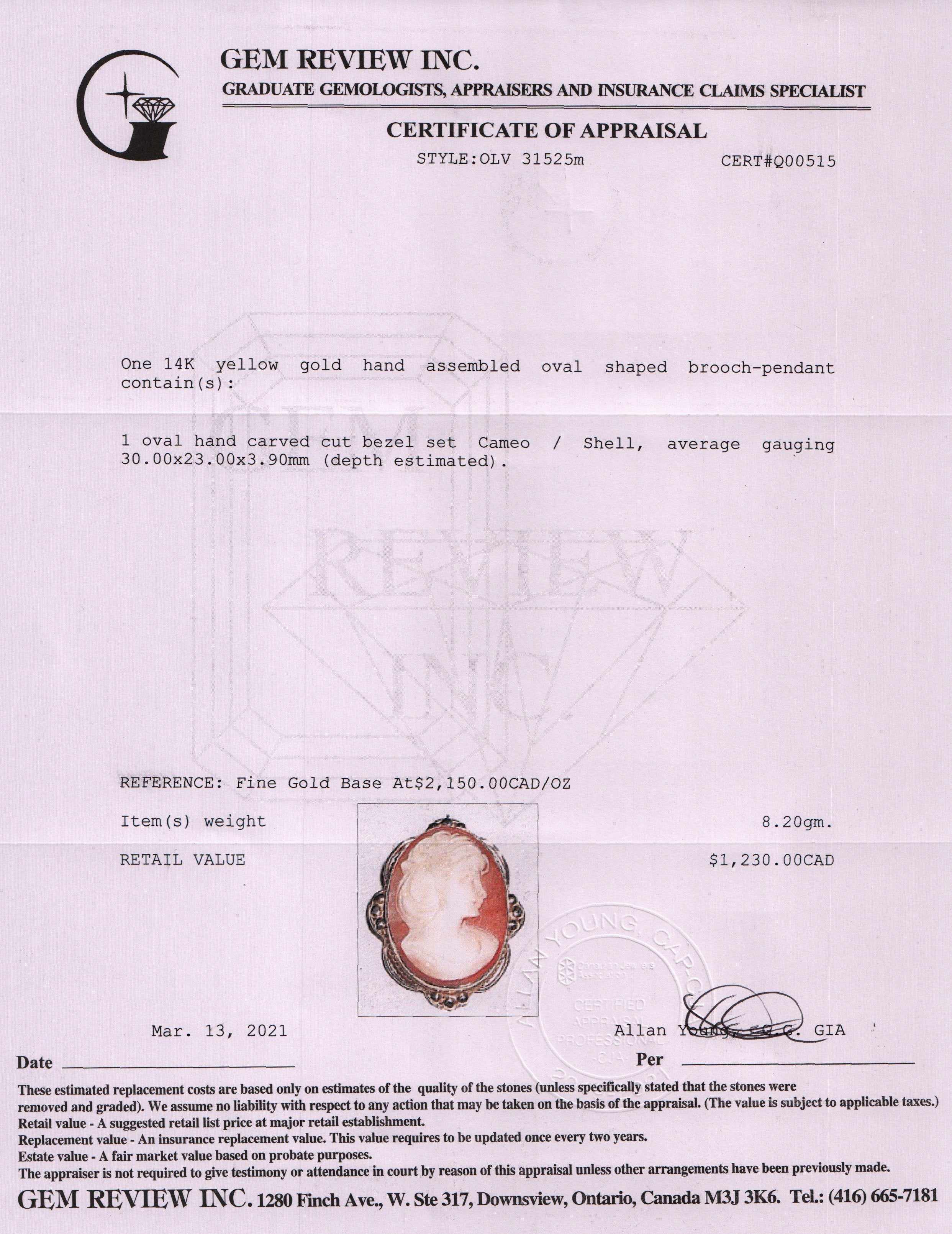 Antique Cameo Brooch/Pendant