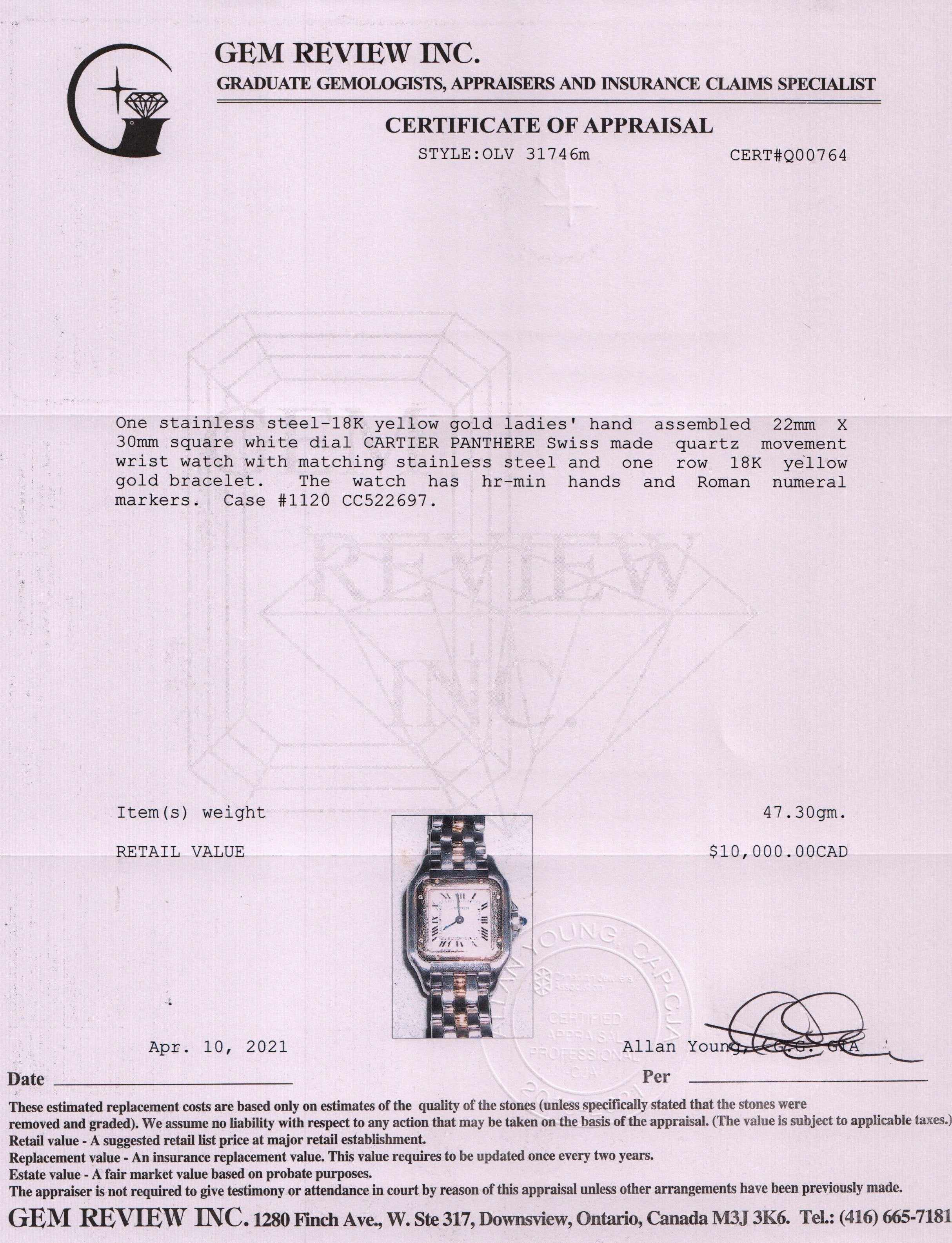 Cartier Two-Tone Panthere Watch