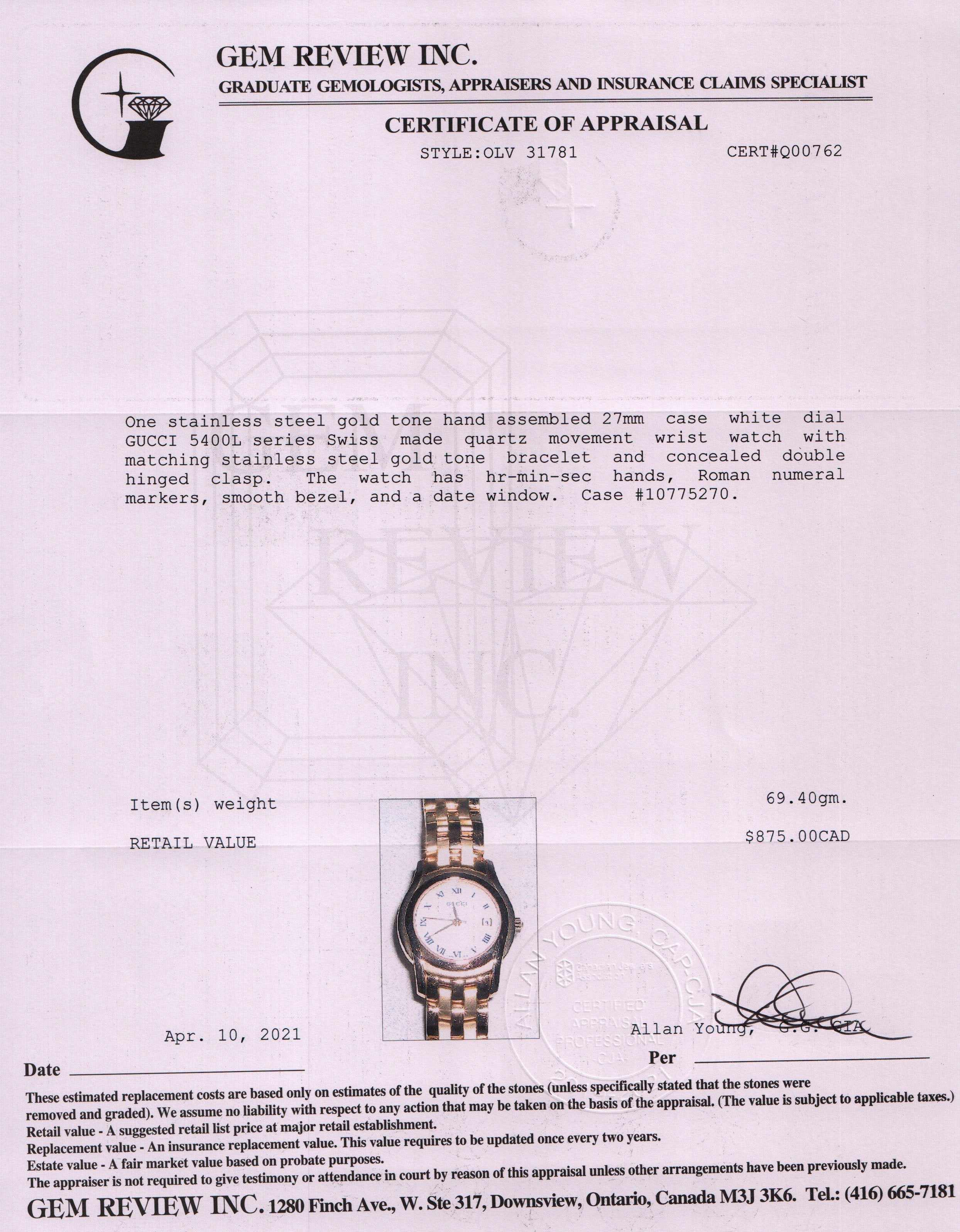 Gucci 5400 Series Watch