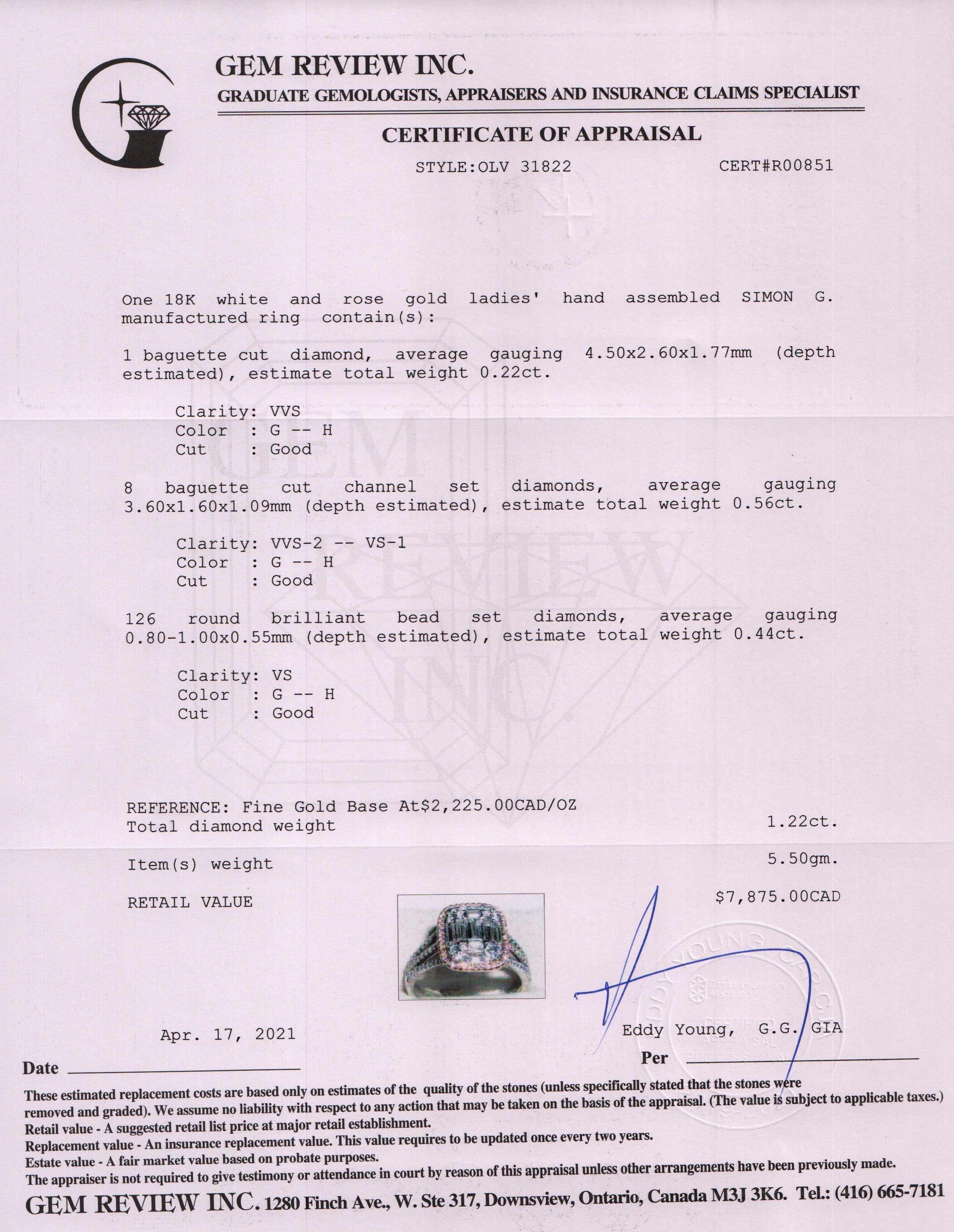 Simon G Diamond Engagement Ring